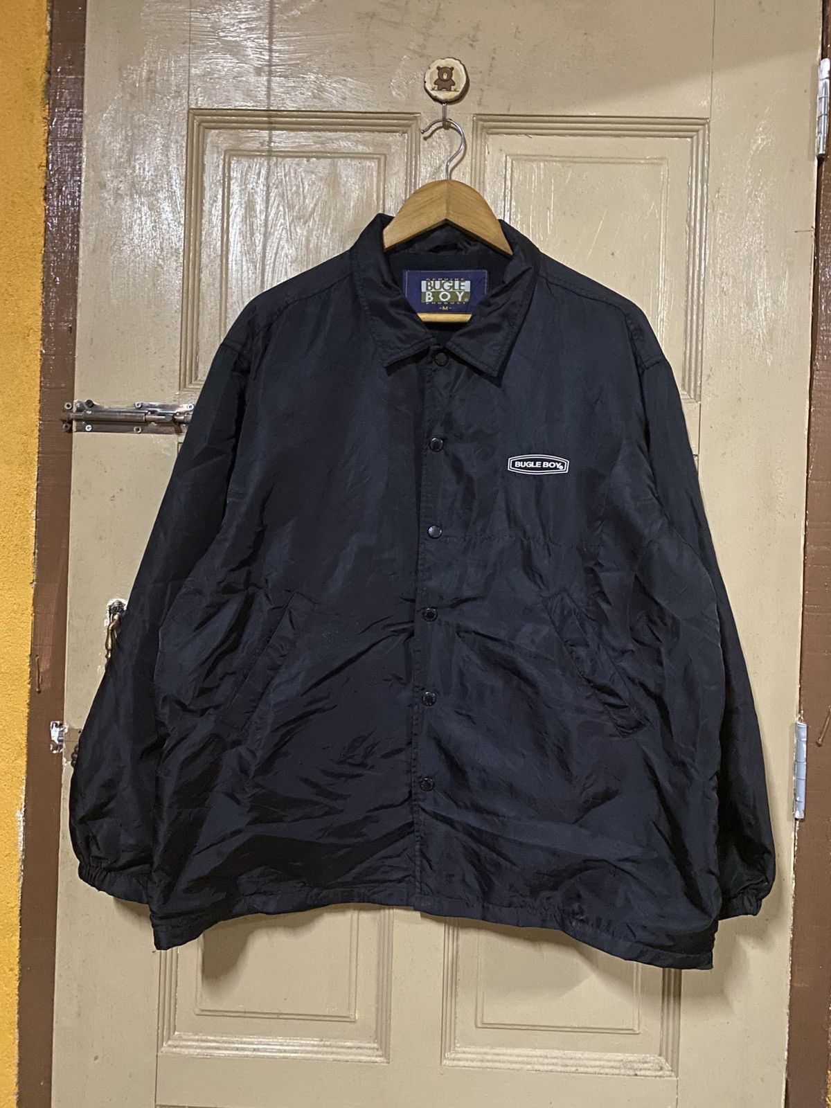 Bugle Boy Bugle Boy Black Coach Jacket - Men’s Medium Nylon Size US M / EU 48-50 / 2 - 1 Thumbnail