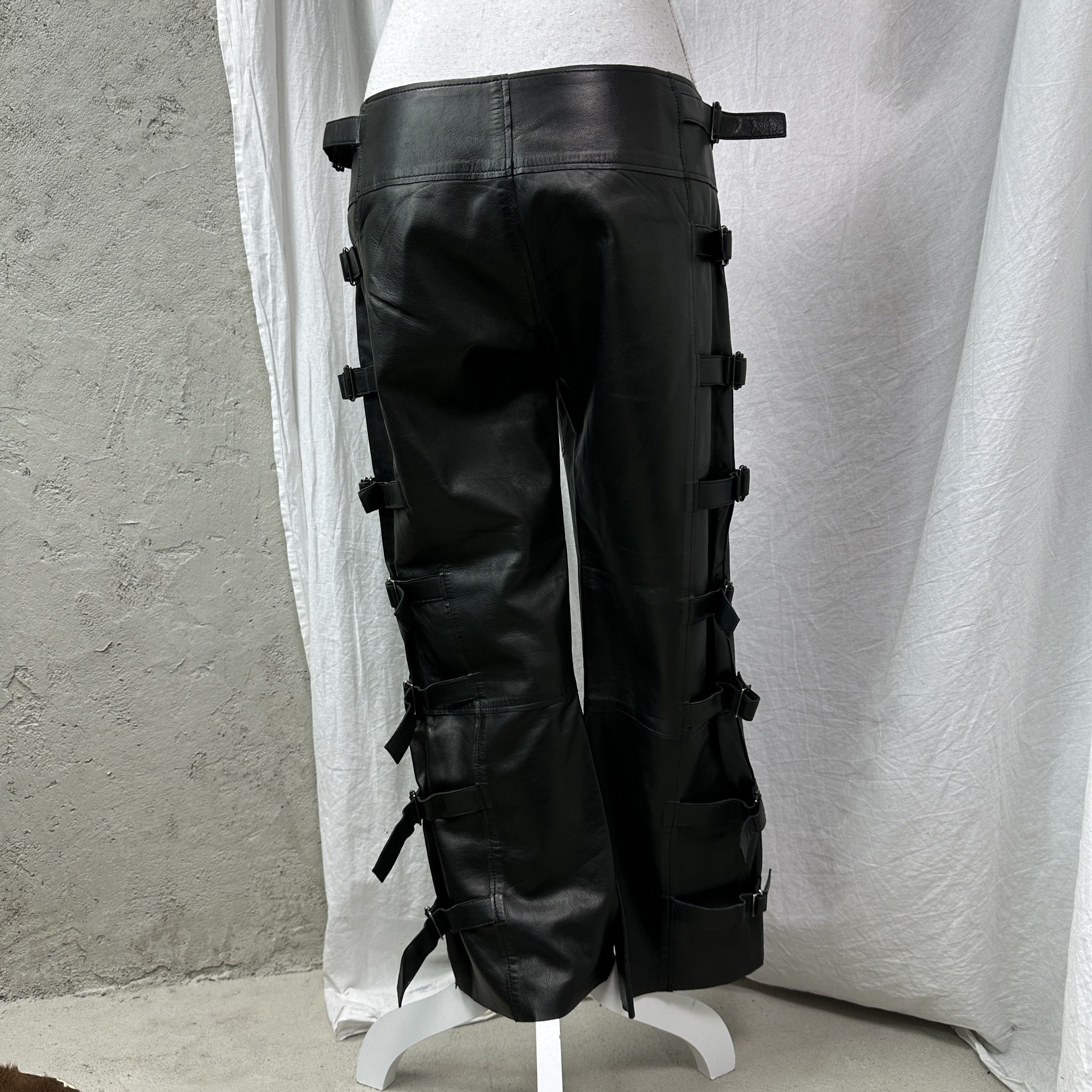 J.Lindeberg Vintage Avant Garde Lindeberg Leather Capri Sample Pants Size 29" - 4 Thumbnail