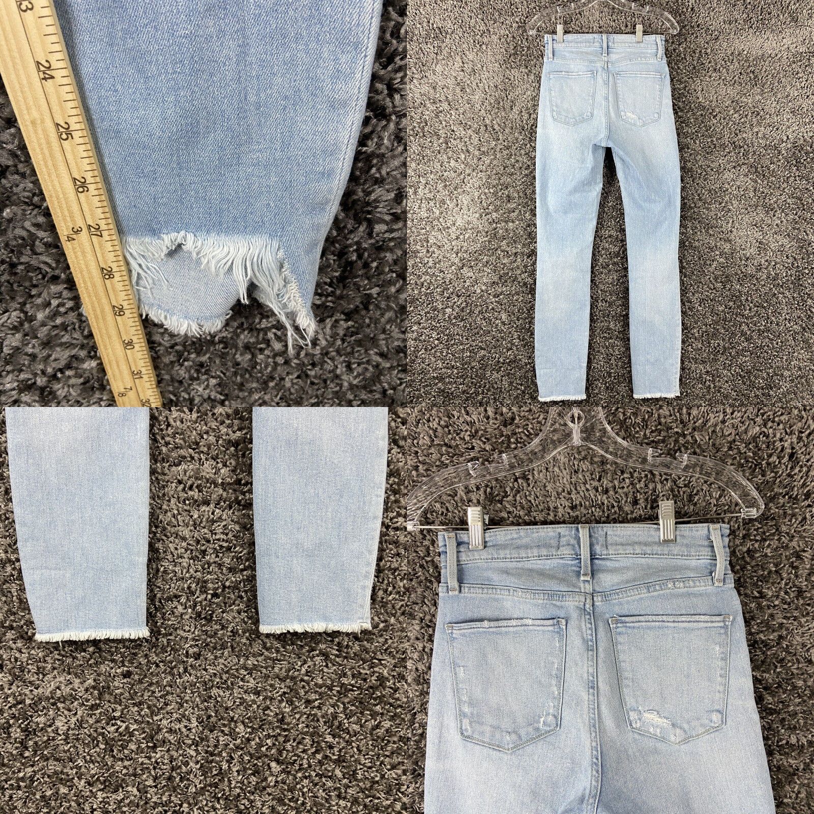 Abercrombie & Fitch Abercrombie & Fitch Simone Jeans Women 6 Blue High Rise Ankle Distressed Size 28" / US 6 / IT 42 - 8 Thumbnail