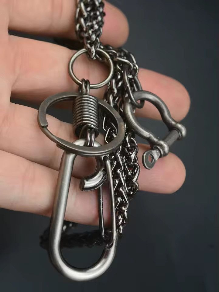 Jewelry Gothic Chunky Gunmetal Trousers Jeans Wallet Chain Size ONE SIZE - 4 Thumbnail