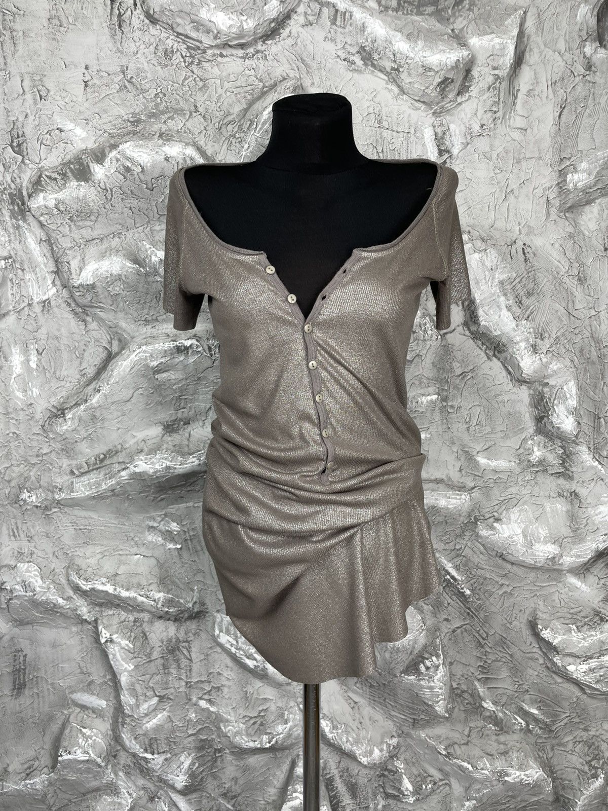 Japanese Brand × Le Grande Bleu (L.G.B.) L.G.B Glamour Shiny Blouse Dress Japanese Archive Y2K Size S / US 4 / IT 40 - 5 Thumbnail