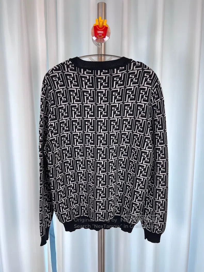 Fendi Fendi Double F full print pattern round neck pullover swea Size US M / EU 48-50 / 2 - 2 Thumbnail
