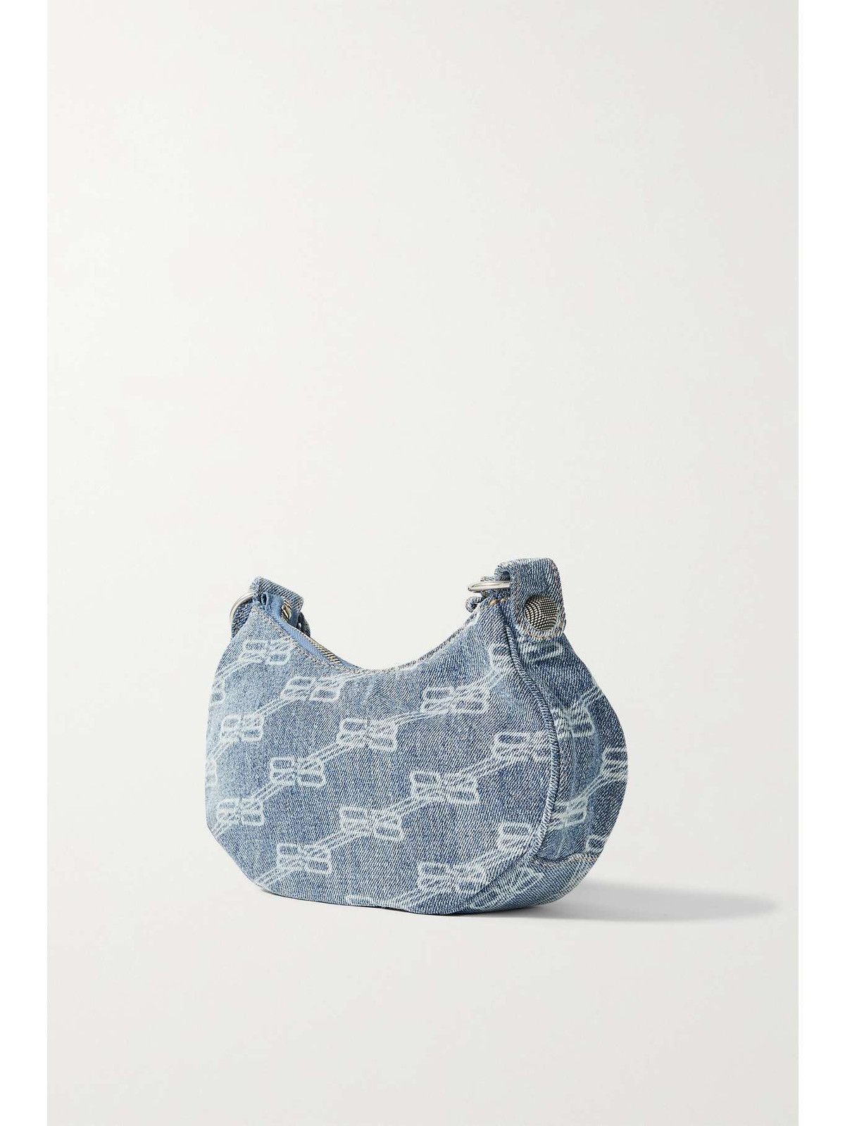 Balenciaga Balenciaga Cagole Monogram Denim Shoulder Bag Size ONE SIZE - 4 Thumbnail