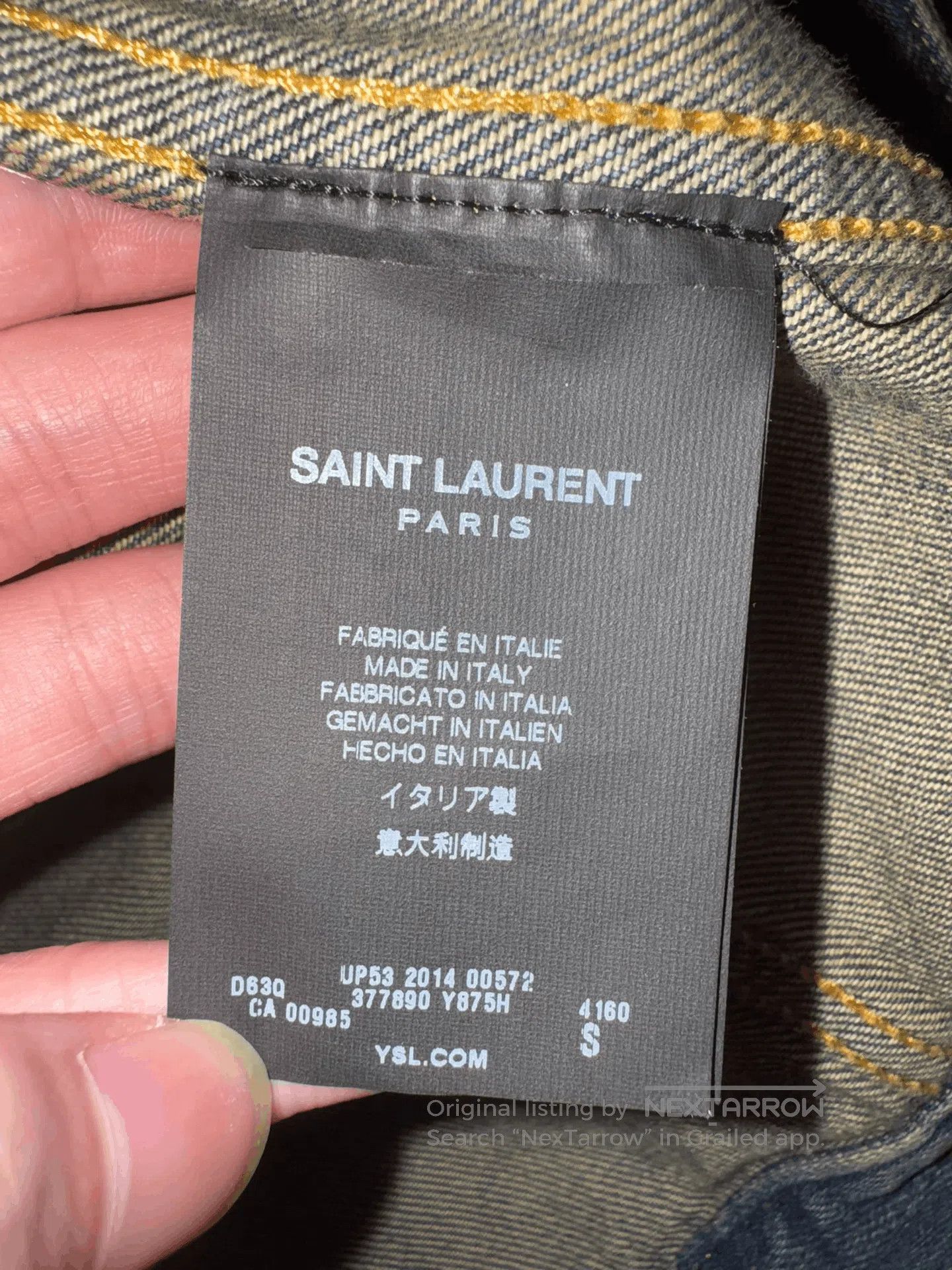 Saint Laurent Paris Saint Laurent Vintage Denim Jacket. Size US S / EU 44-46 / 1 - 5 Thumbnail