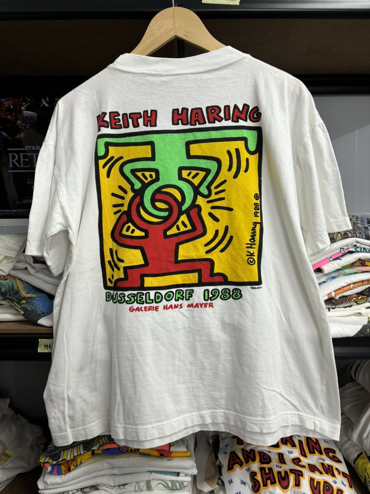 Keith Haring × Vintage RARE! Vintage 1988 Keith Haring Art Museum Size US L / EU 52-54 / 3 - 3 Thumbnail