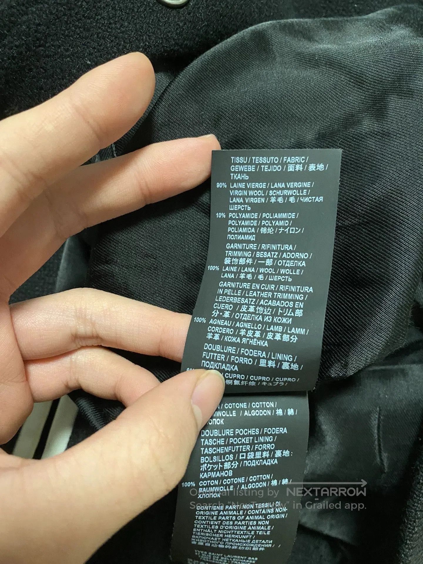 Saint Laurent Paris saint laurent black and white baseball jacket. Size US L / EU 52-54 / 3 - 5 Thumbnail