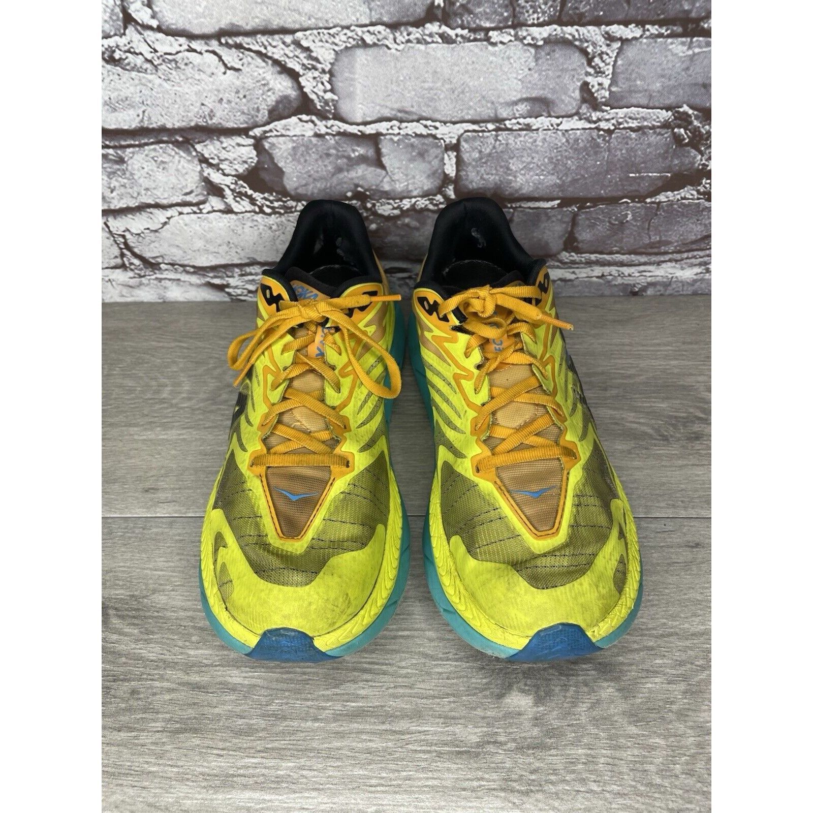 Hoka Hoka Tecton X2 Carbon Plate Yellow Synthetic Orange Lace Blu Size US 8.5 / EU 41-42 - 2 Thumbnail