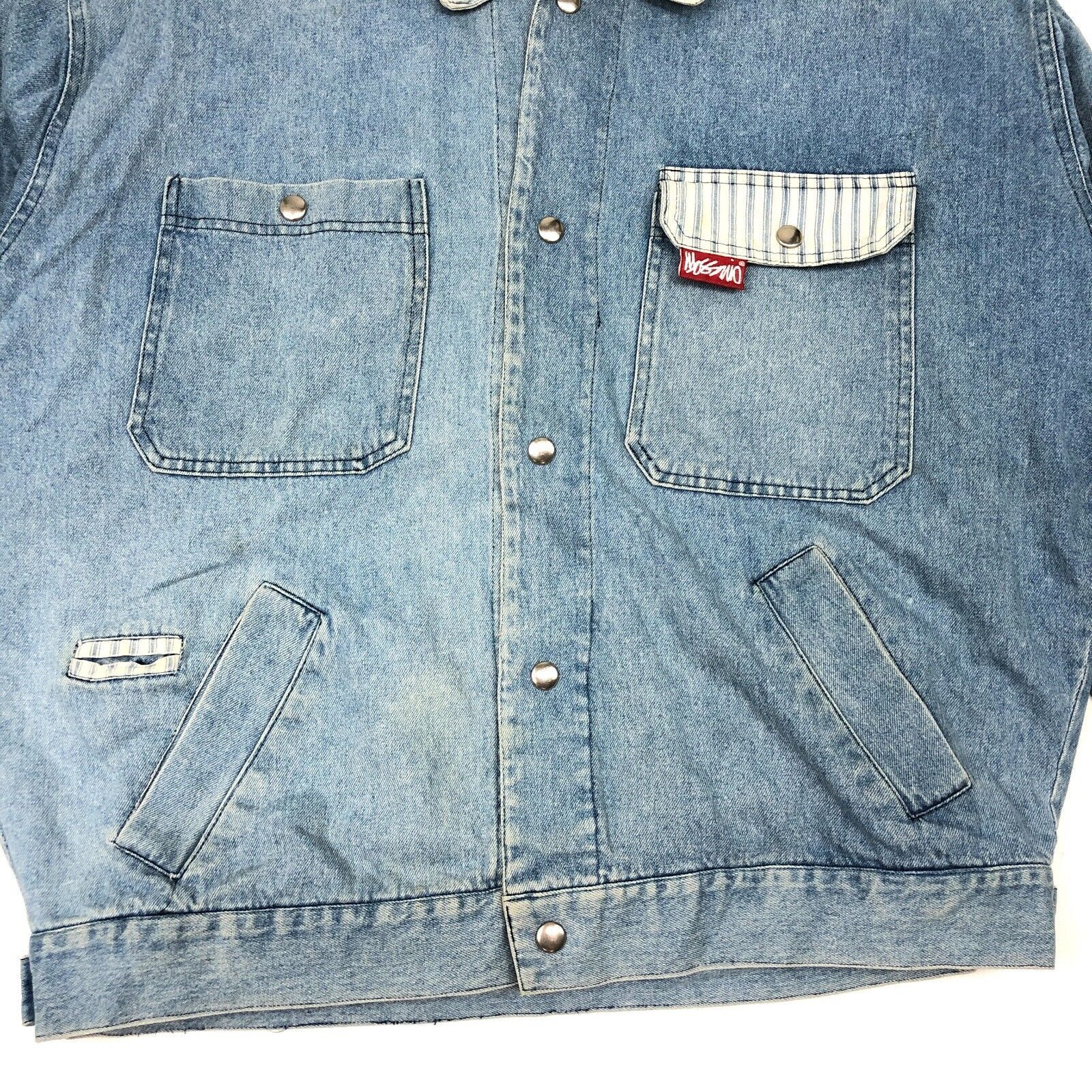 Vintage vintage 90s Made In USA Mossimo Blue Denim Jacket Medium Size US M / EU 48-50 / 2 - 2 Thumbnail