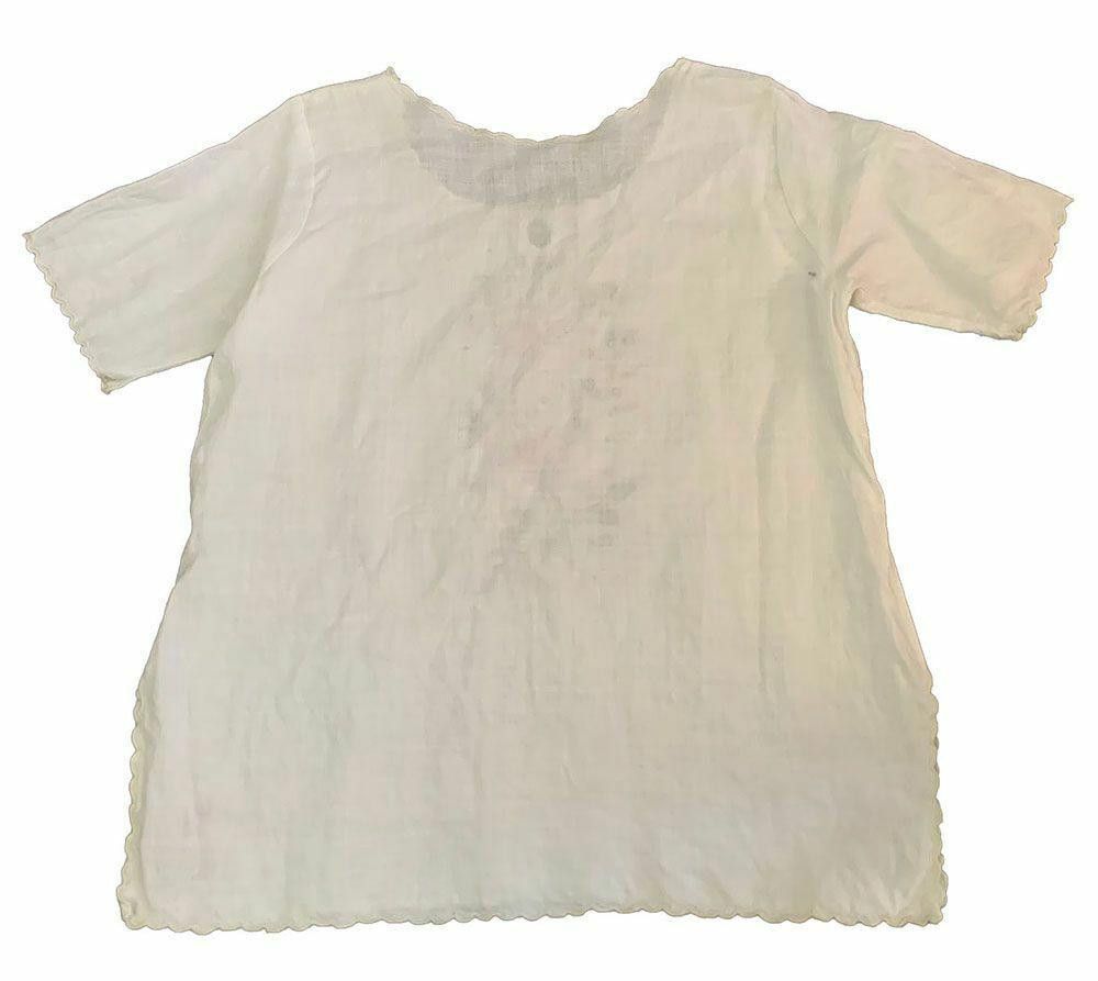 Designer New White Hand Made Embroidered Blouse L Size L / US 10 / IT 46 - 5 Thumbnail