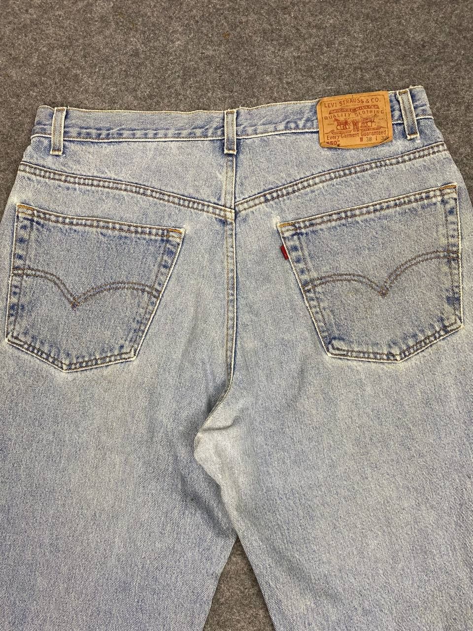Levi's vintage levis 550 lightwash denim nice design Size US 37 - 3 Thumbnail