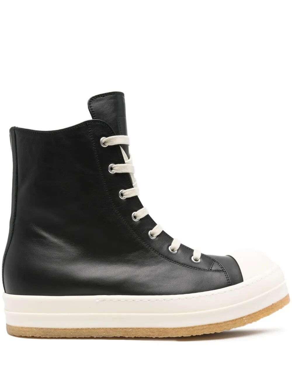 Rick Owens Rick Owens Black/Milk White Creep Sneakers | Grailed