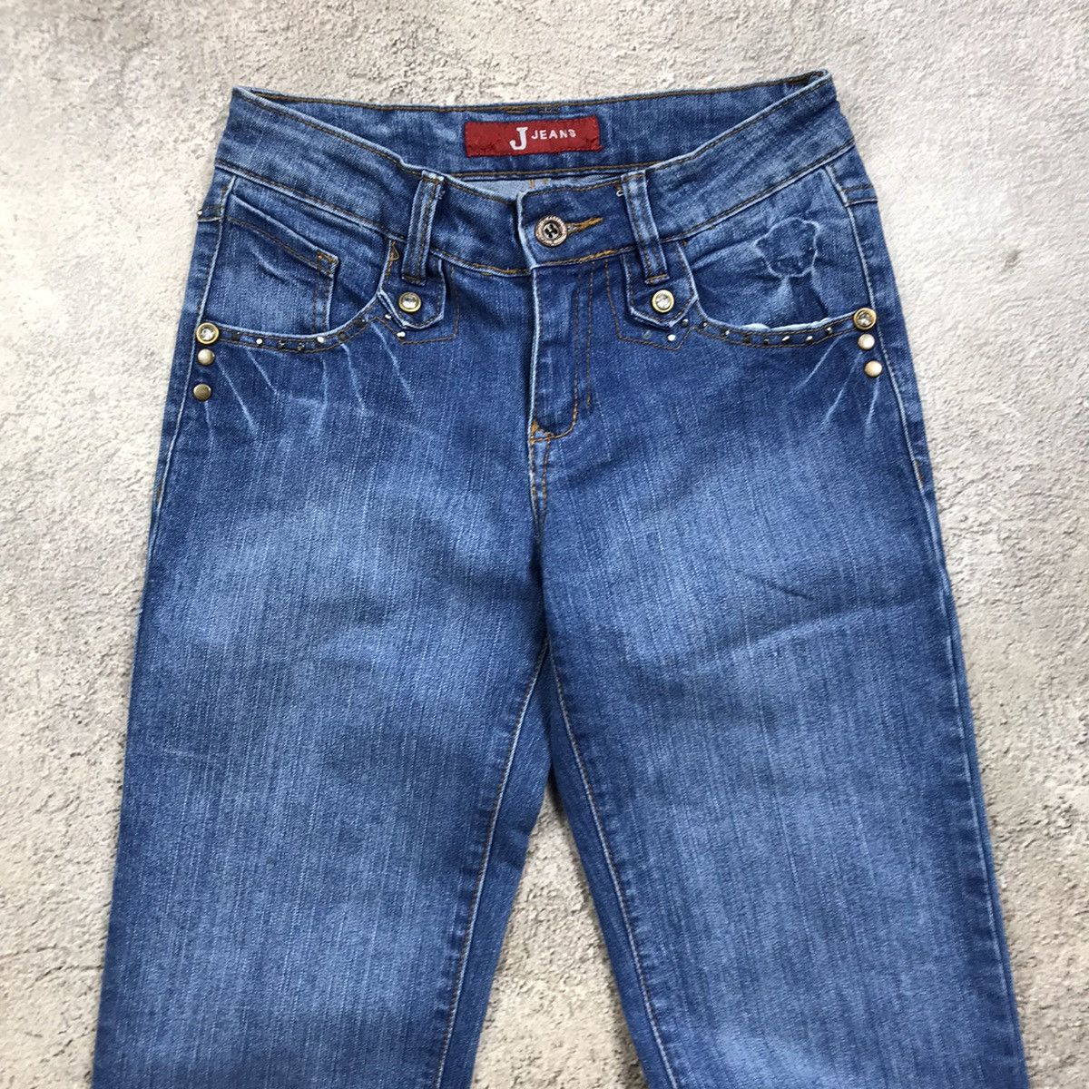 Vintage Vintage 90s Baggy Distressed Wide Leg Jeans Grunge Y2K 27 Size 27" / US 4 / IT 40 - 3 Thumbnail