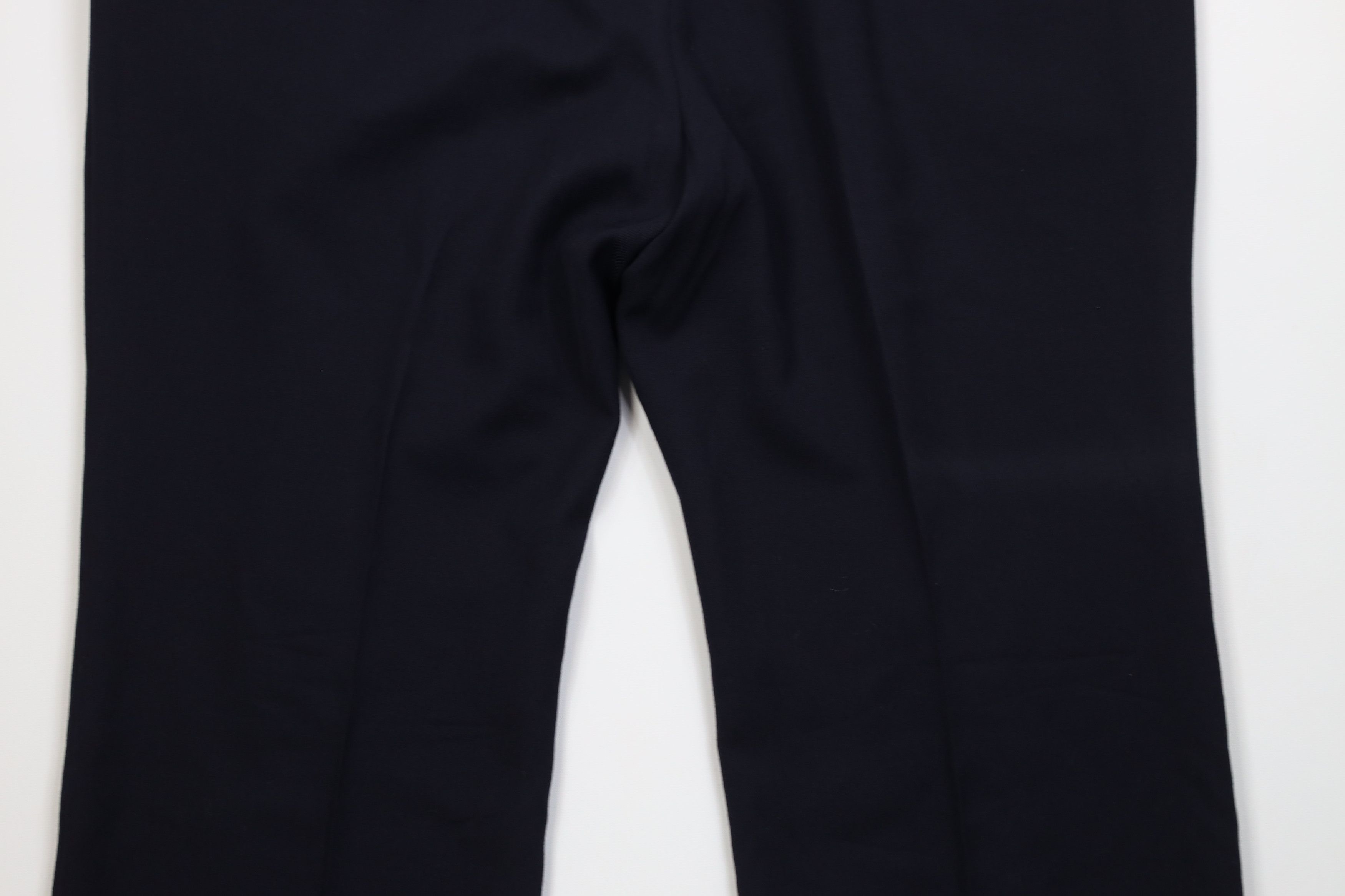 Vintage Vintage 70s Streetwear Knit Wide Leg Chino Pants Navy Blue Size US 42 / EU 58 - 11 Thumbnail