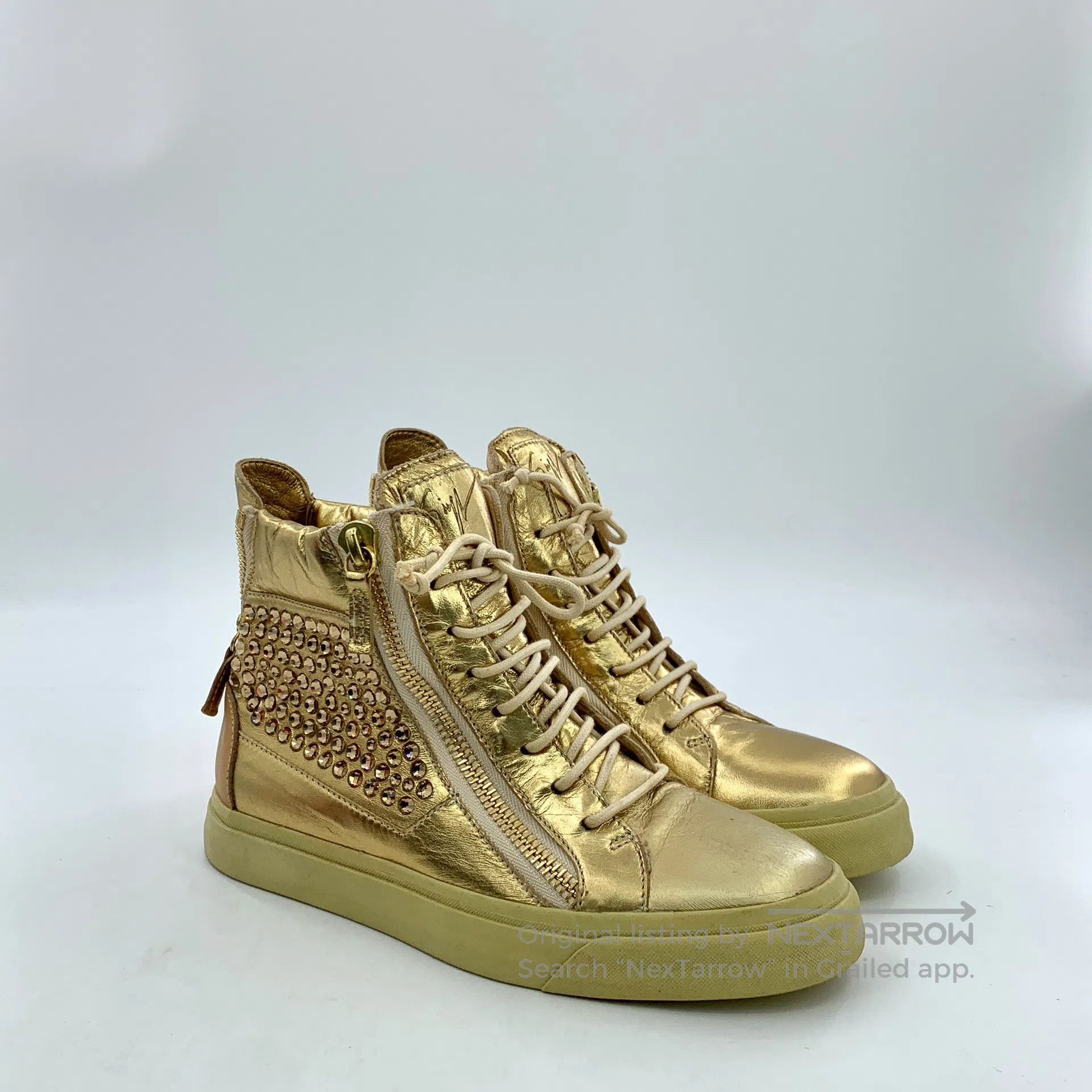 Other GIUSEPPE ZANOTTI DESIGN Golden Dual Zipper Design Stud Dec Size US 5 / EU 37 - 2 Thumbnail