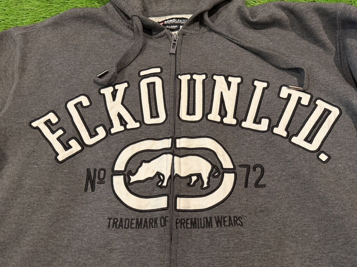 Ecko Unltd. Vintage Ecko Unltd - Gray Y2K Hoodie Zip Up Embroidered Size US XL / EU 56 / 4 - 5 Thumbnail