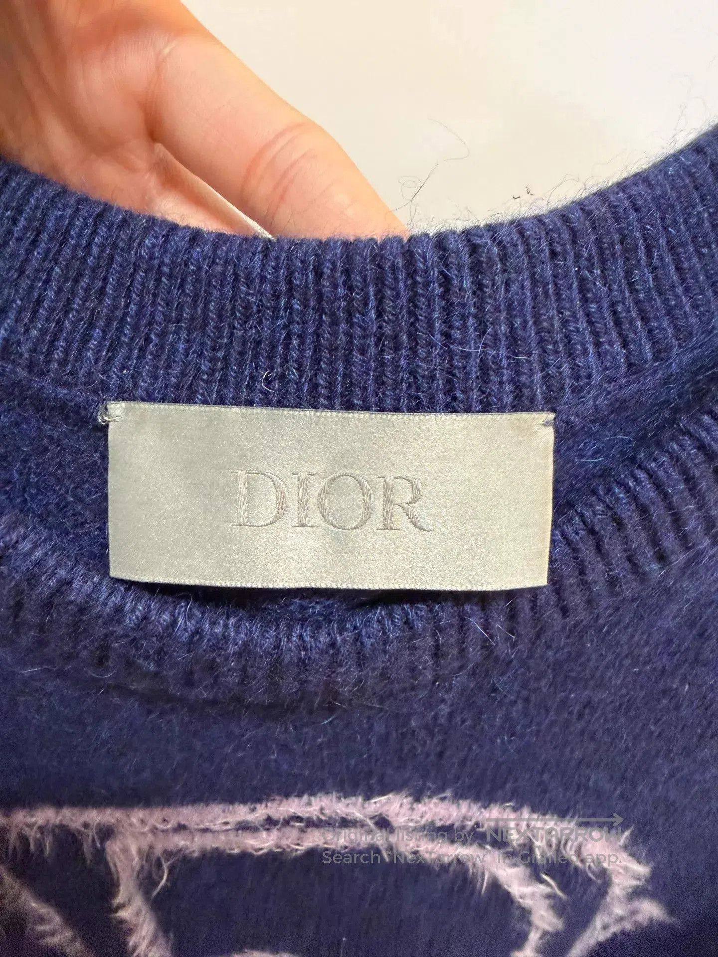 Dior Blue Sleeveless Knit Vest with Embroidered Design. Size US L / EU 52-54 / 3 - 3 Thumbnail