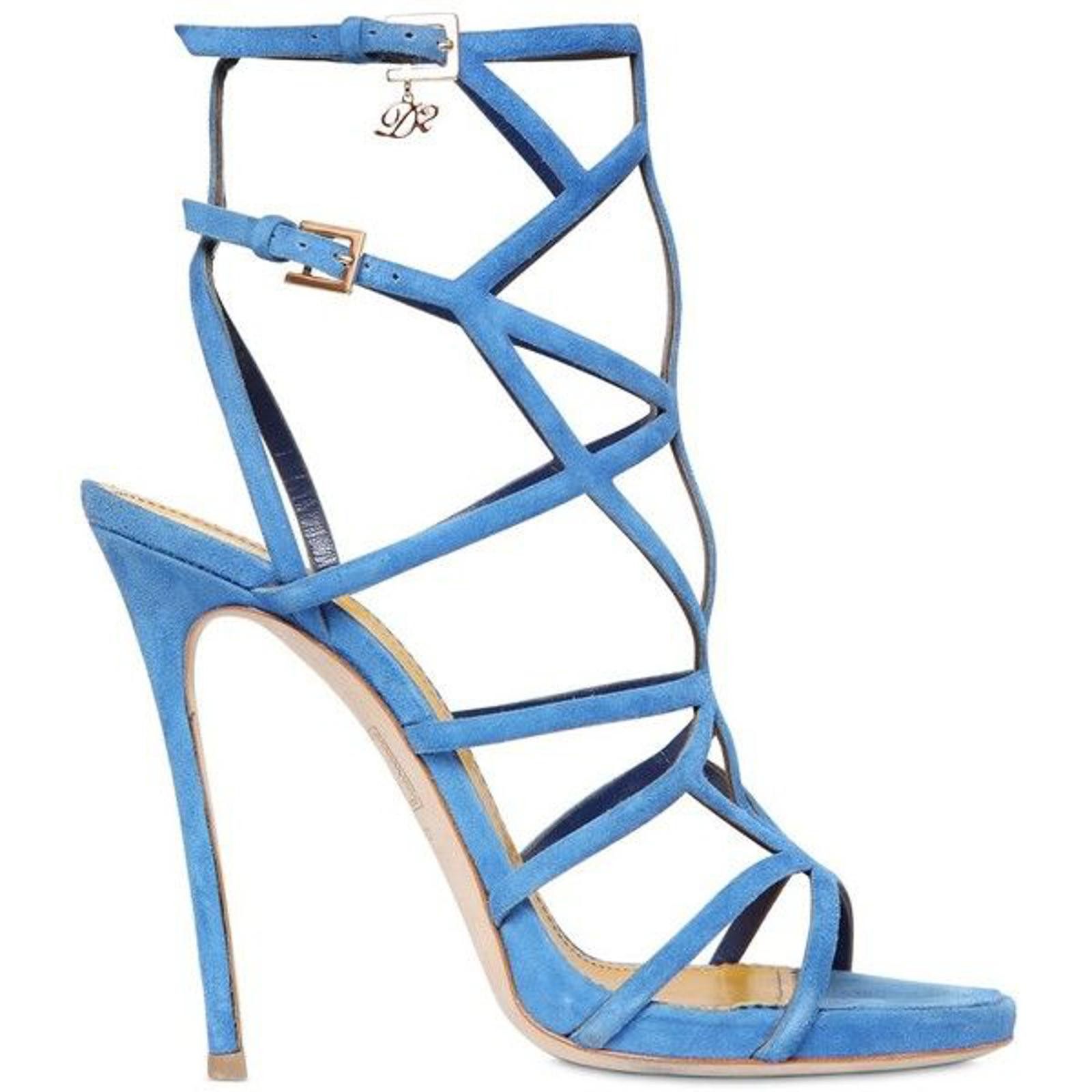 Dsquared2 DSQUARED2 120mm Suede Cage Sandals Size US 5.5 / IT 35.5 - 5 Thumbnail
