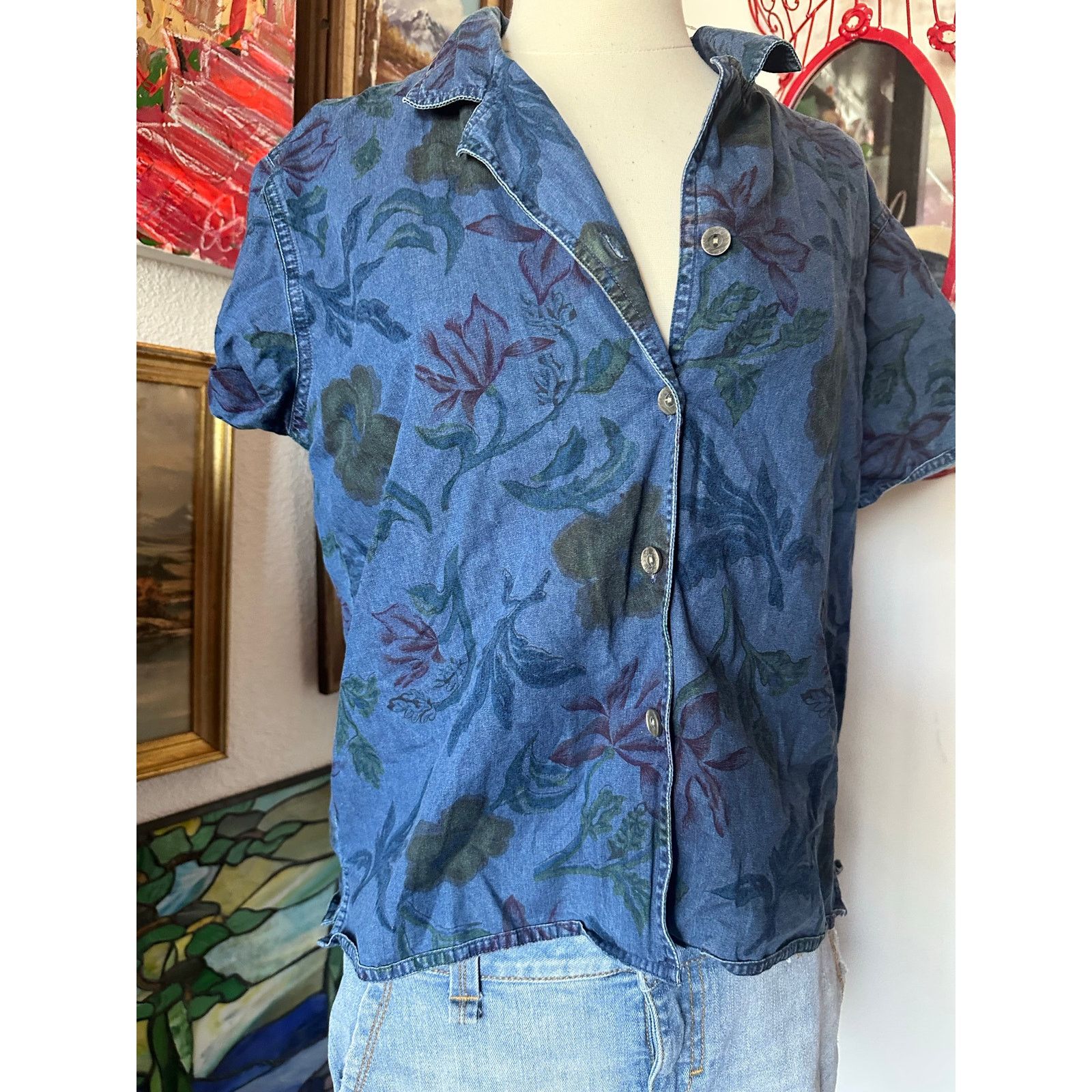 Other island denim pussers west indies denim button up shirt Size M / US 6-8 / IT 42-44 - 2 Thumbnail
