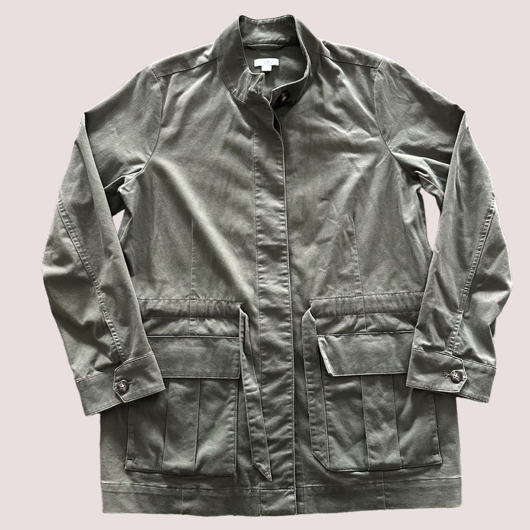 J. Jill J. Jill Jacket Women S Field Utility Safari Coat Lightweight Army Green Size S / US 4 / IT 40 - 1 Thumbnail