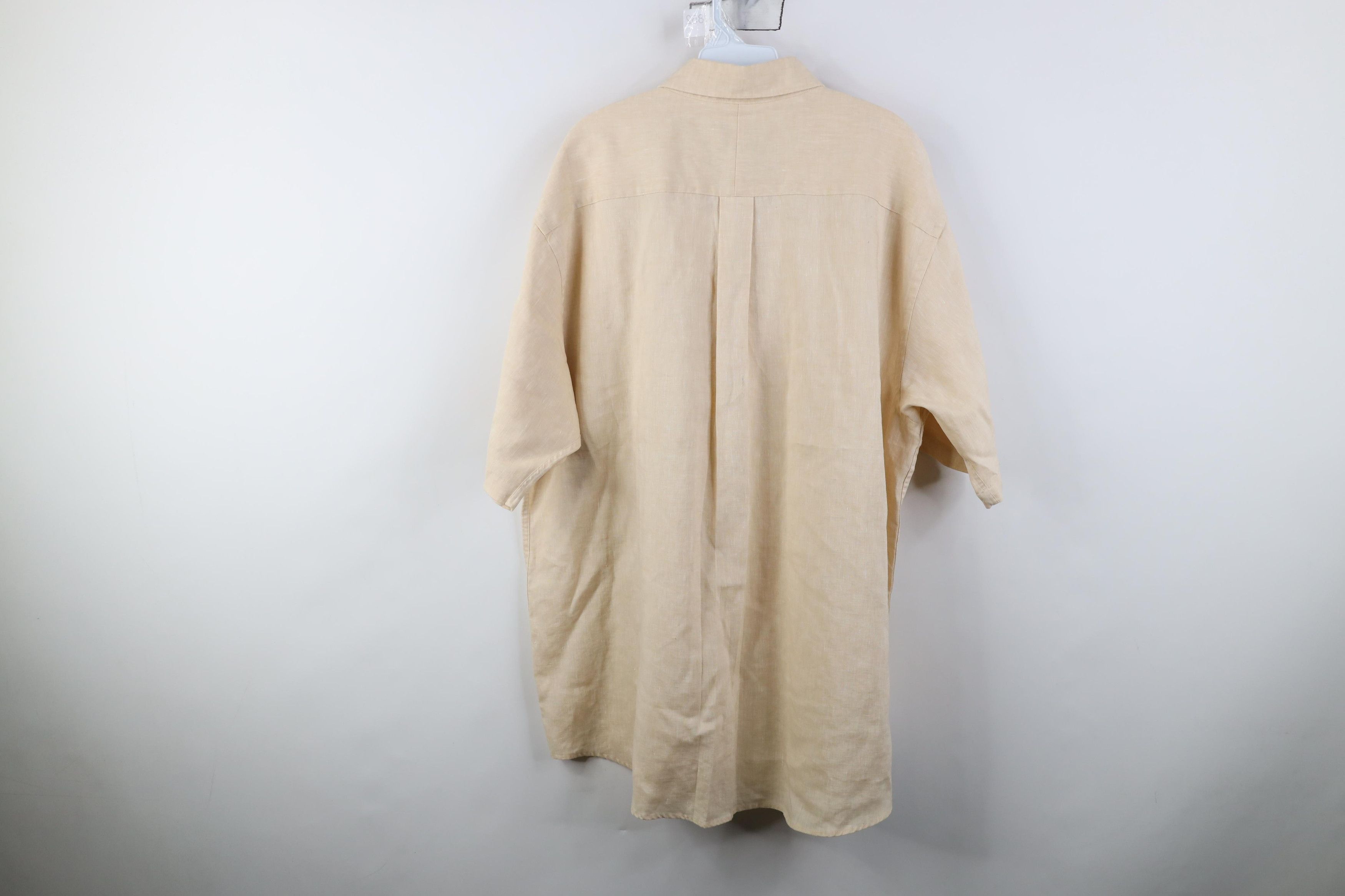 Jos. A. Bank Jos A Bank Baggy Linen Short Sleeve Collared Button Shirt Size US XL / EU 56 / 4 - 12 Thumbnail