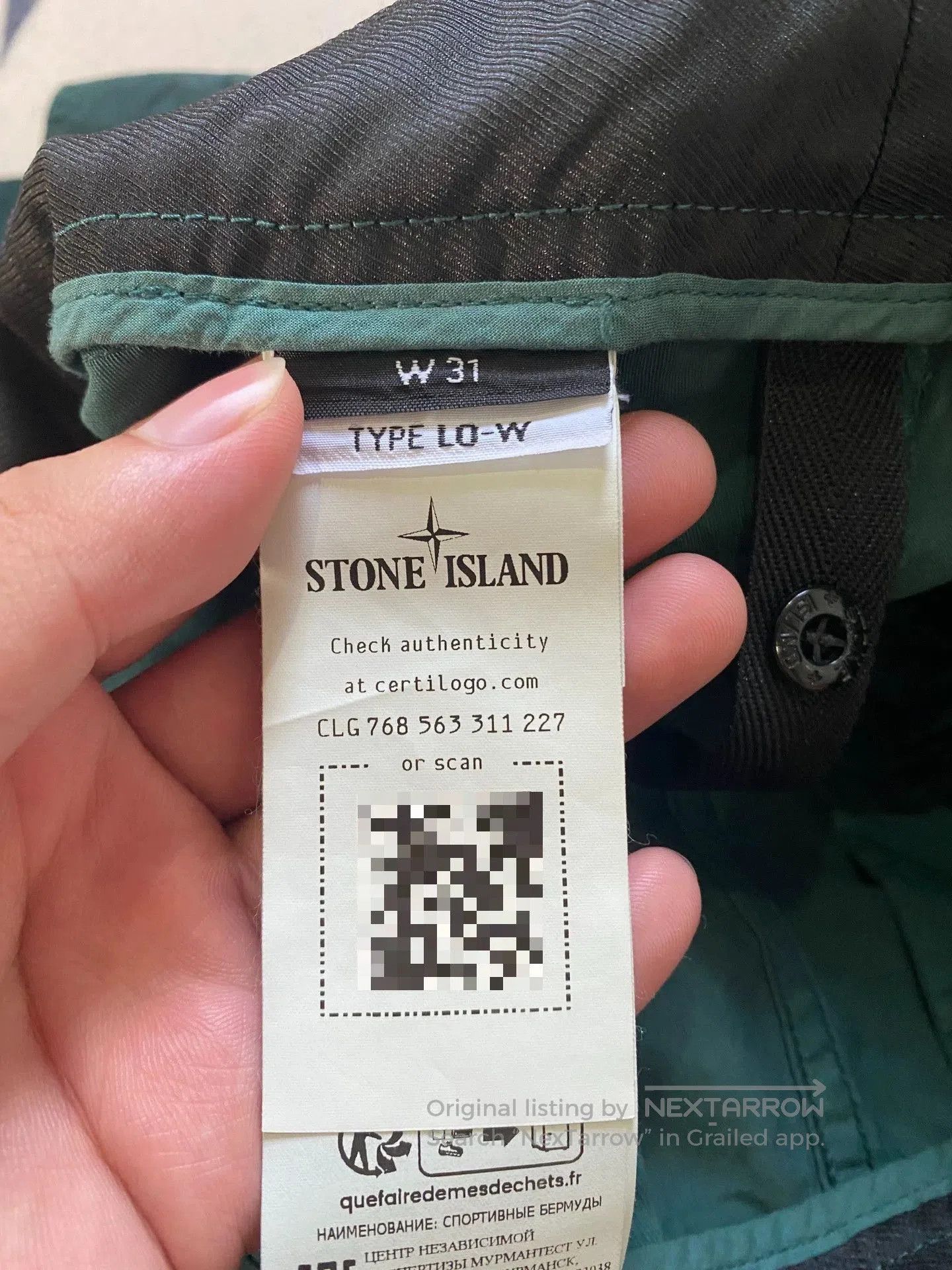 Stone Island stone island zipper canvas shorts in green. Size US 31 - 3 Thumbnail