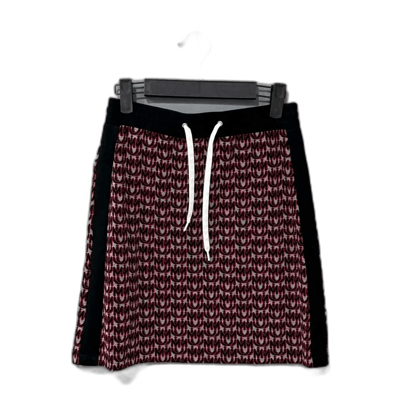 Miu Miu Black and Red Letter Print Knit Skirt Size 22" - 1 Thumbnail