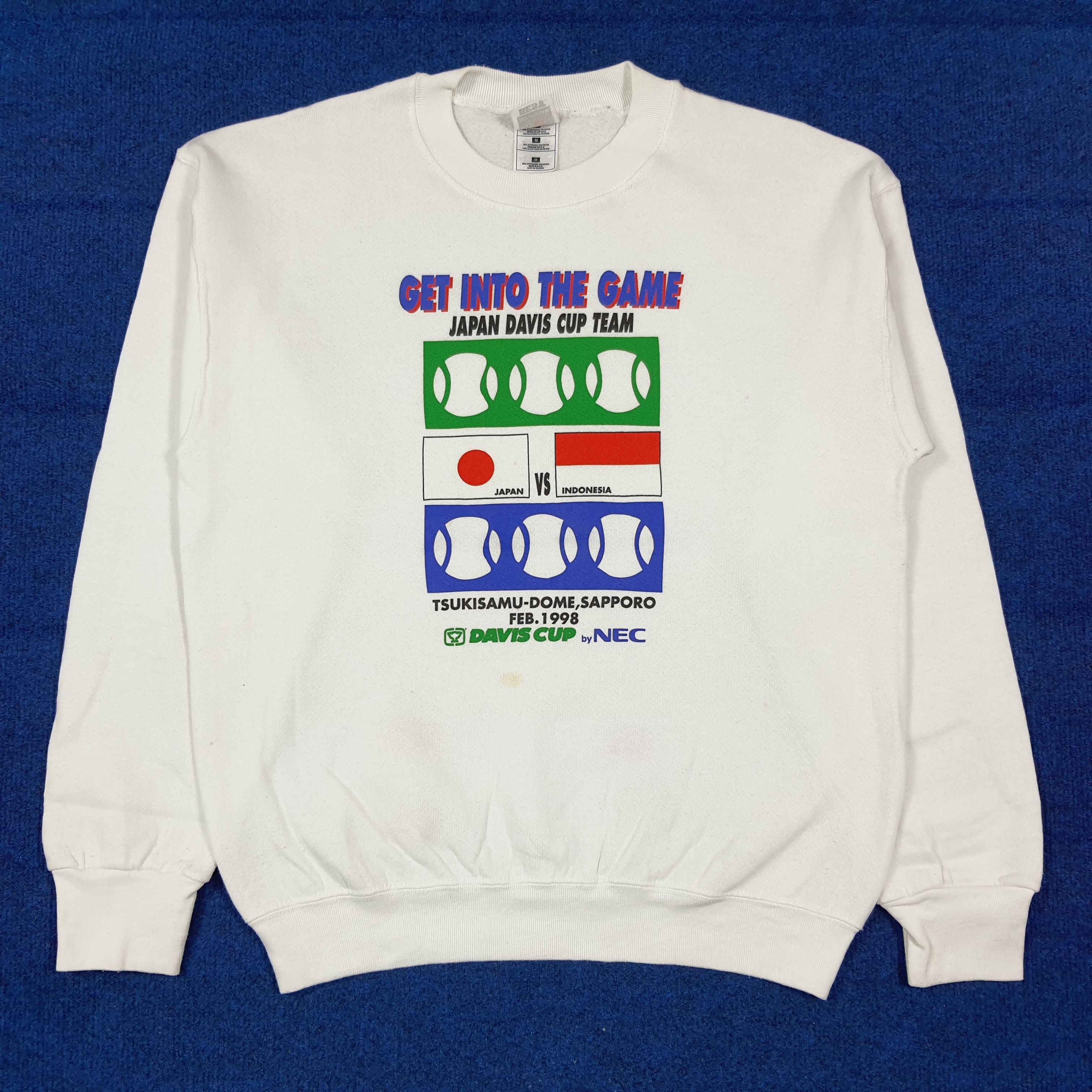 Fruit Of The Loom Vintage 1998 Davis Cup Sweatshirt Sapporo Tennis C287N32 Size US M / EU 48-50 / 2 - 1 Thumbnail