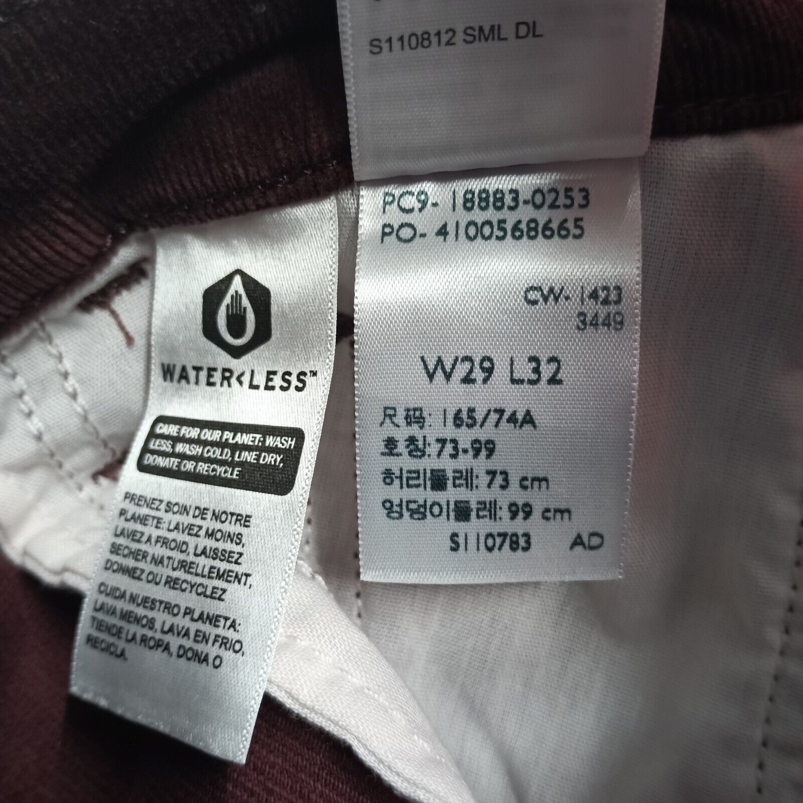 Levi's Levi's 724 High-Rise Slim Straight Jeans 8M 29x32 Burgundy Size 29" - 7 Thumbnail