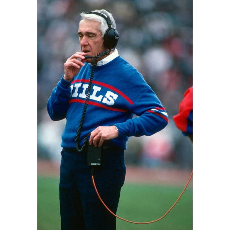NFL Buffalo Bills 90s CLIFF ENGLE knit sweater MARV blue Pro vtg Size US L / EU 52-54 / 3 - 9 Thumbnail