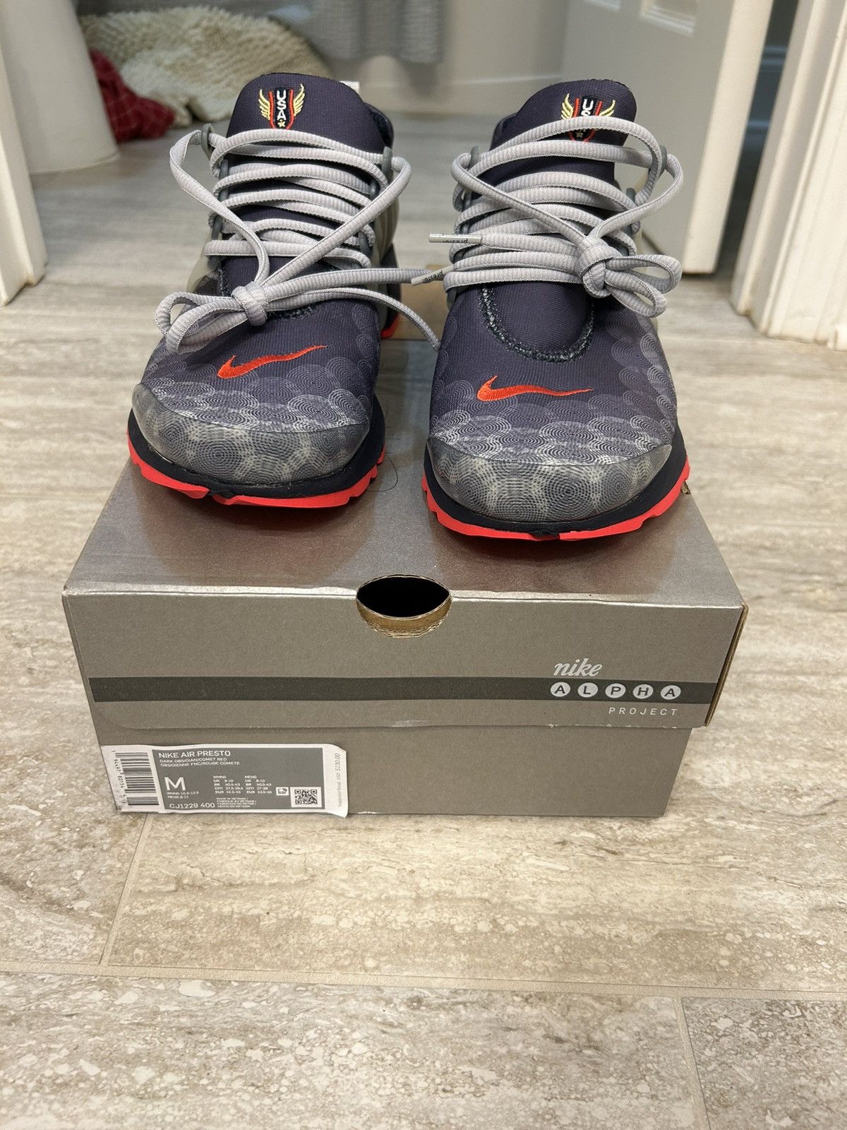 Nike Nike Air Presto Dark Obsidian/Comet Red Mens Size US 10.5 / EU 43-44 - 5 Thumbnail