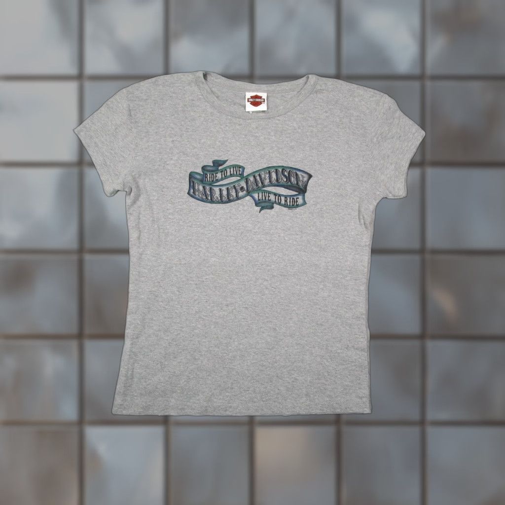 Harley Davidson Harley-Davidson Shirt Women L Large Gray USA California RK Stratman 2007 Live to Ride Ride to Live Made in USA Size L / US 10 / IT 46 - 1 Thumbnail