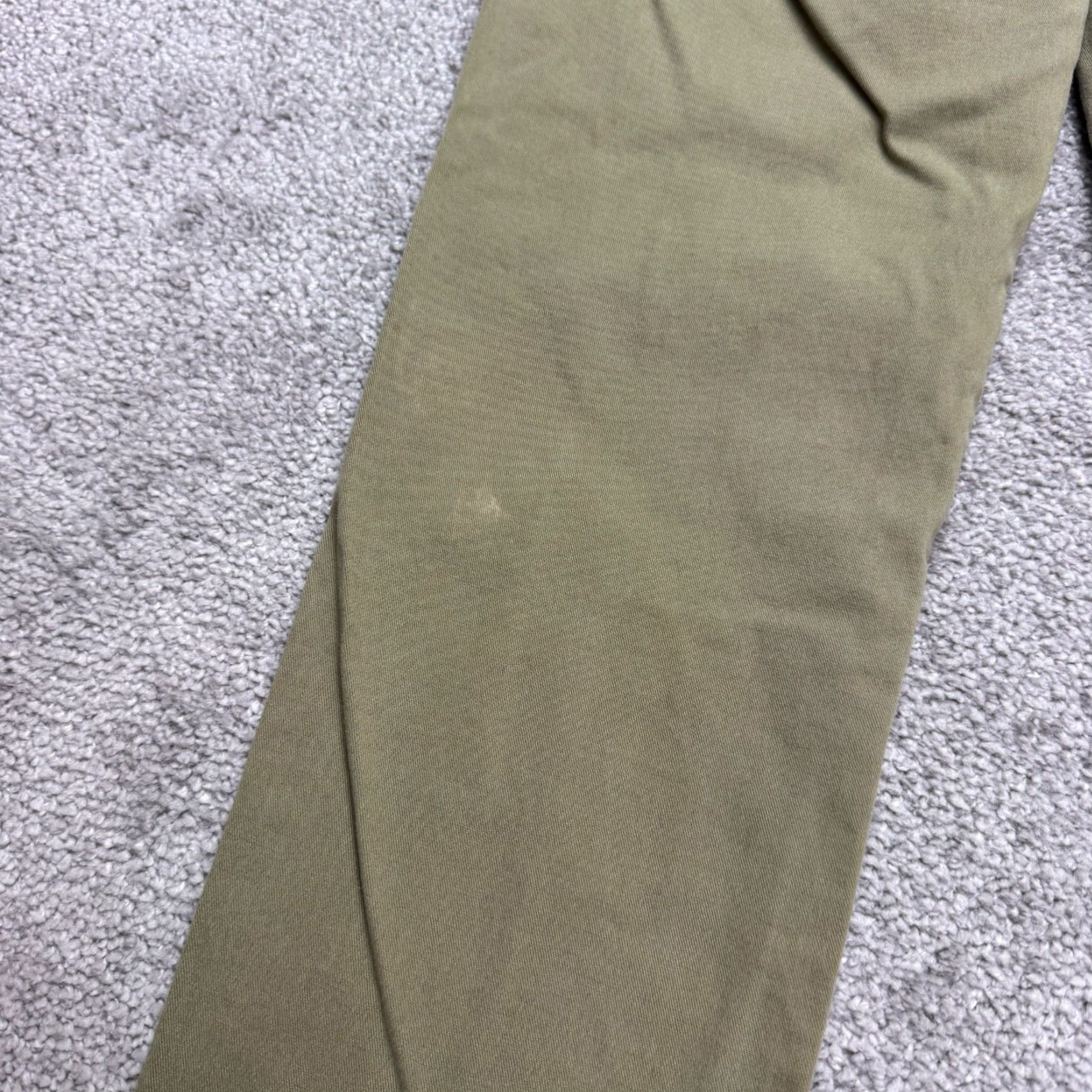 Asos ASOS DESIGN Chino Pants Mens Medium Olive Green Straight Leg 30x27 Casual 30in Inseam Cotton Slim Fit Mens Clothing Size US 31 - 7 Thumbnail