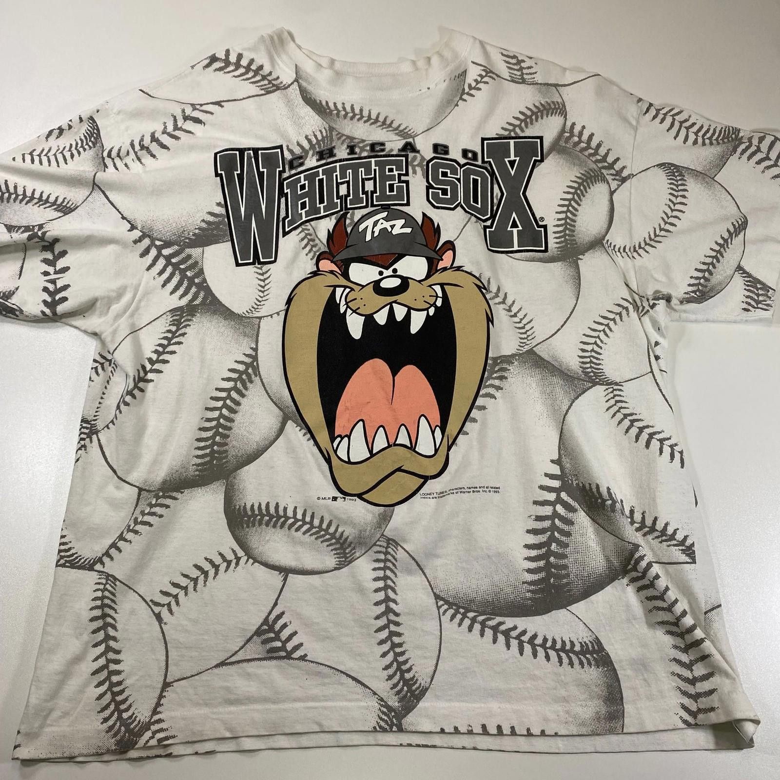 Other Vintage 1990s Looney Tunes Taz Chicago White Sox AOP T-shirt Size US M / EU 48-50 / 2 - 1 Thumbnail