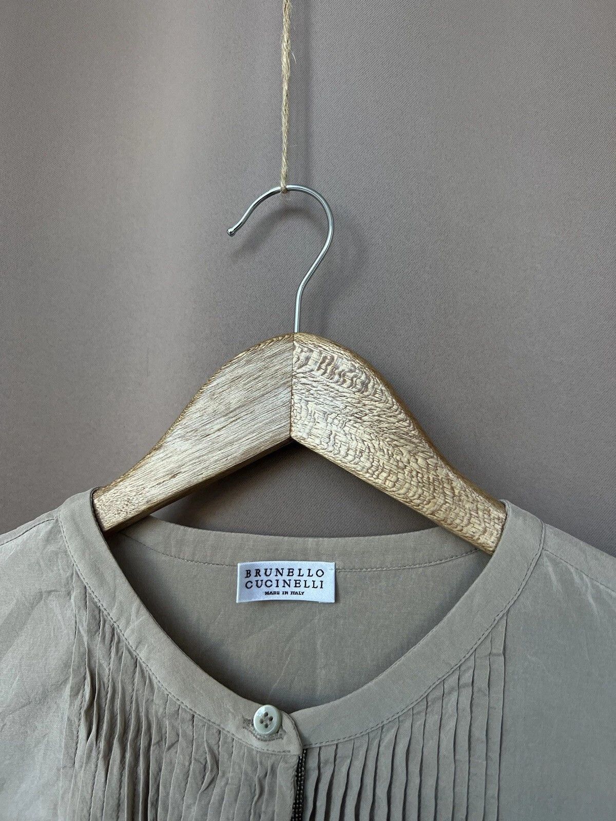 Brunello Cucinelli Brunello Cucinelli Silk Blouse Womens Size L Long Sleeve Size L / US 10 / IT 46 - 11 Thumbnail