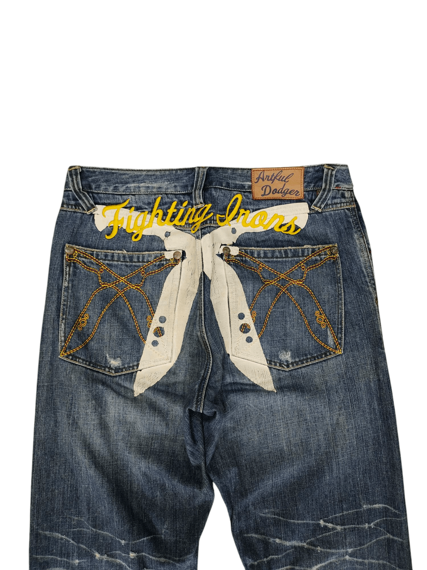 Artful Dodger Antful Dodger Fighting Irons Embroidered Jeans Size US 32 / EU 48 - 2 Thumbnail