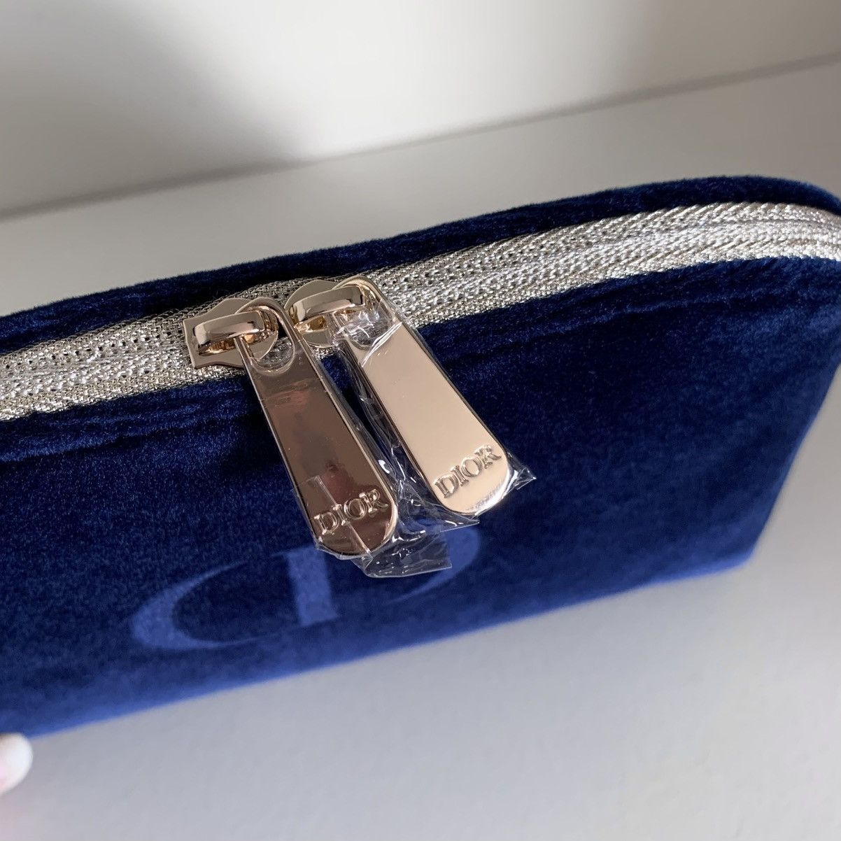 Dior Dior navy velour zippy pouch Size ONE SIZE - 5 Thumbnail