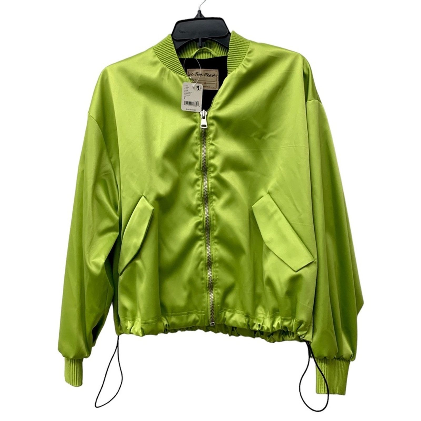 Free People We The Free Echo Bomber Jacket Lime Green size Small Size S / US 4 / IT 40 - 6 Thumbnail