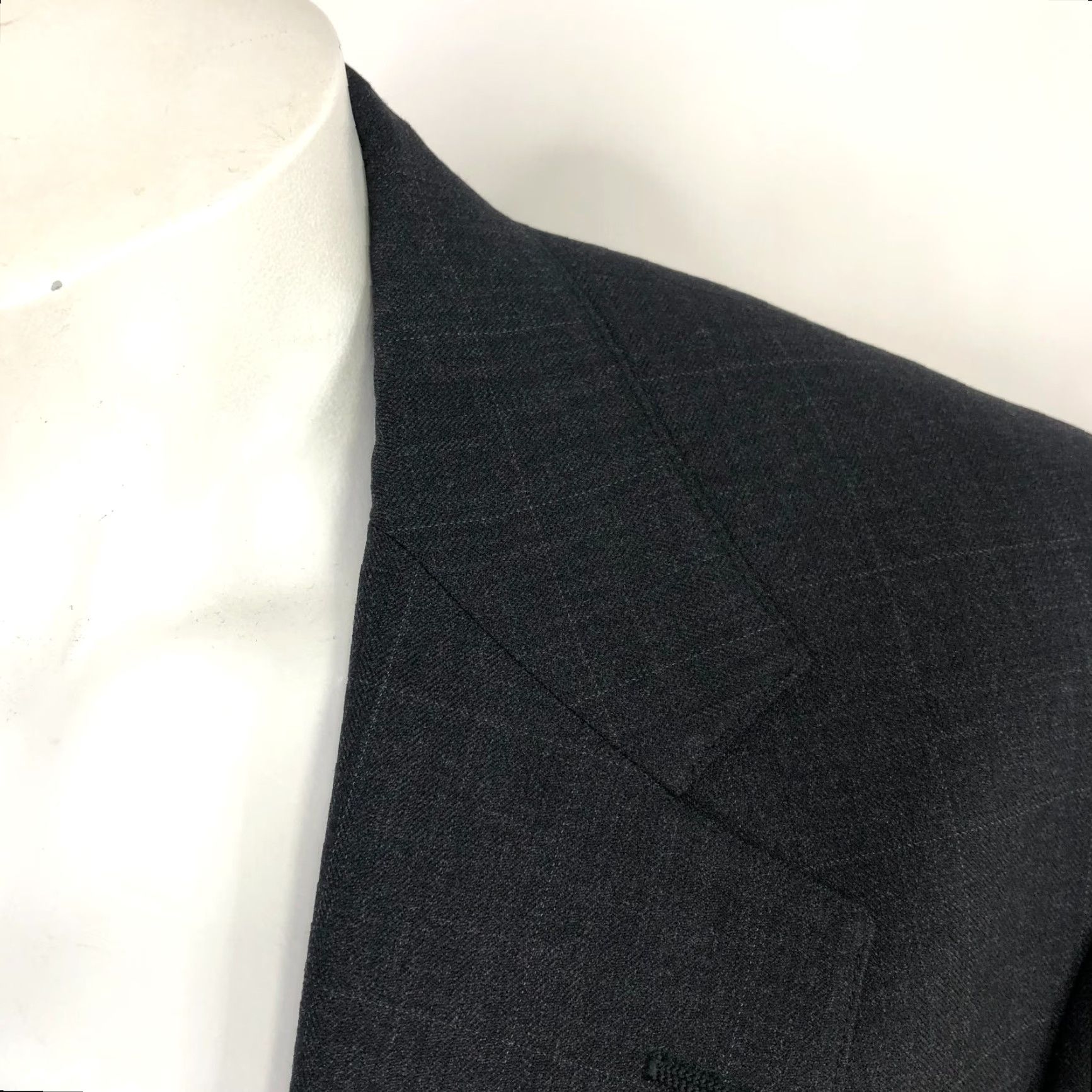 Brooks Brothers Brooks Brothers 41 Long 100% Wool Blazer Suit Sport Coat Jacket Windowpane Gray Size 42R - 2 Thumbnail