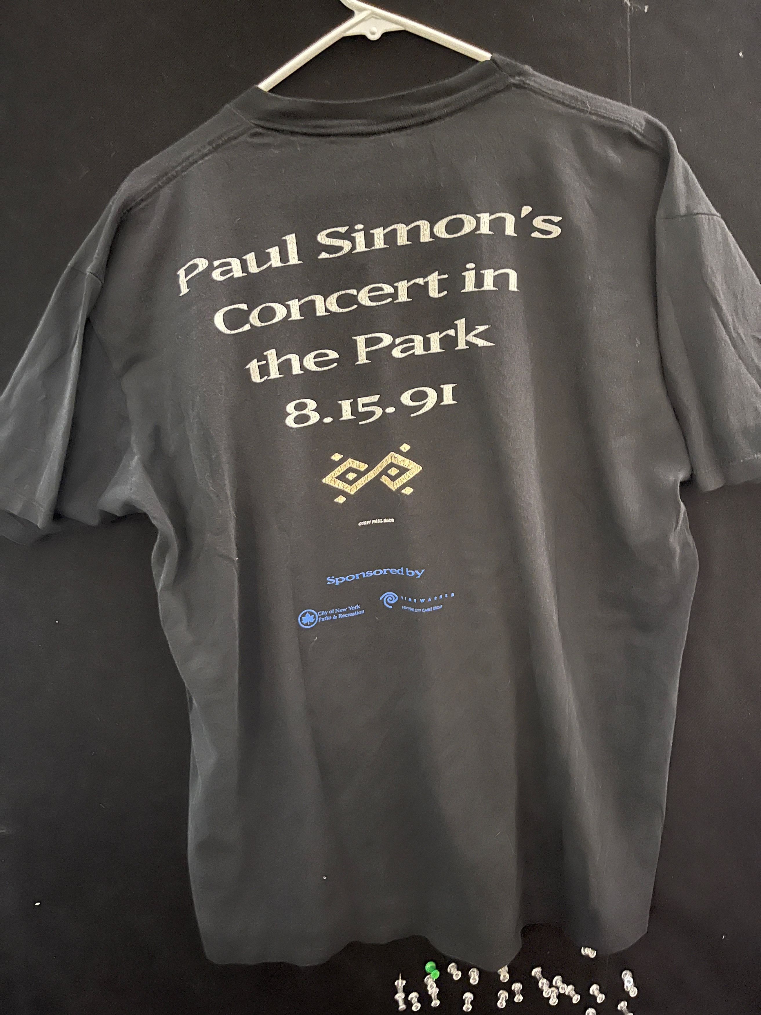 Vintage VINATGE PUAL SIMON 1991 CONCERT IN CENTRAL PARK SHIRT Size US XL / EU 56 / 4 - 2 Thumbnail