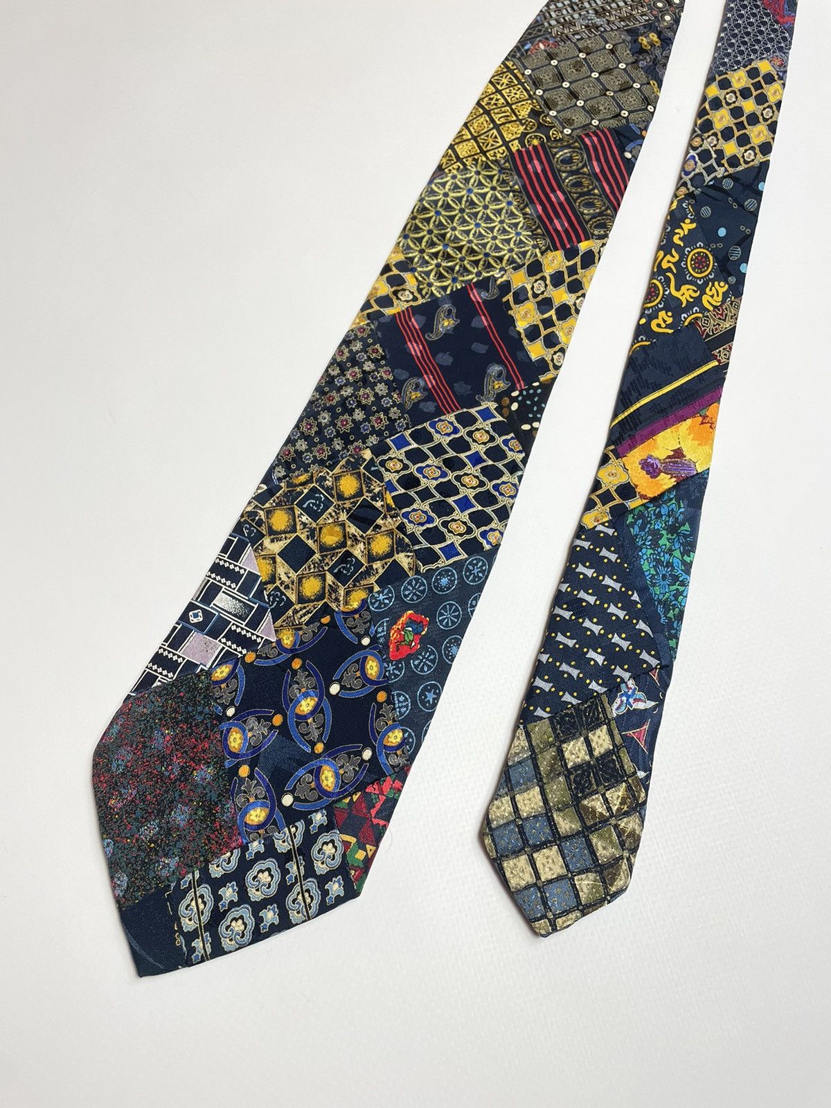 Brioni Rare Brioni Patch Work Silk Tie Size ONE SIZE - 6 Thumbnail