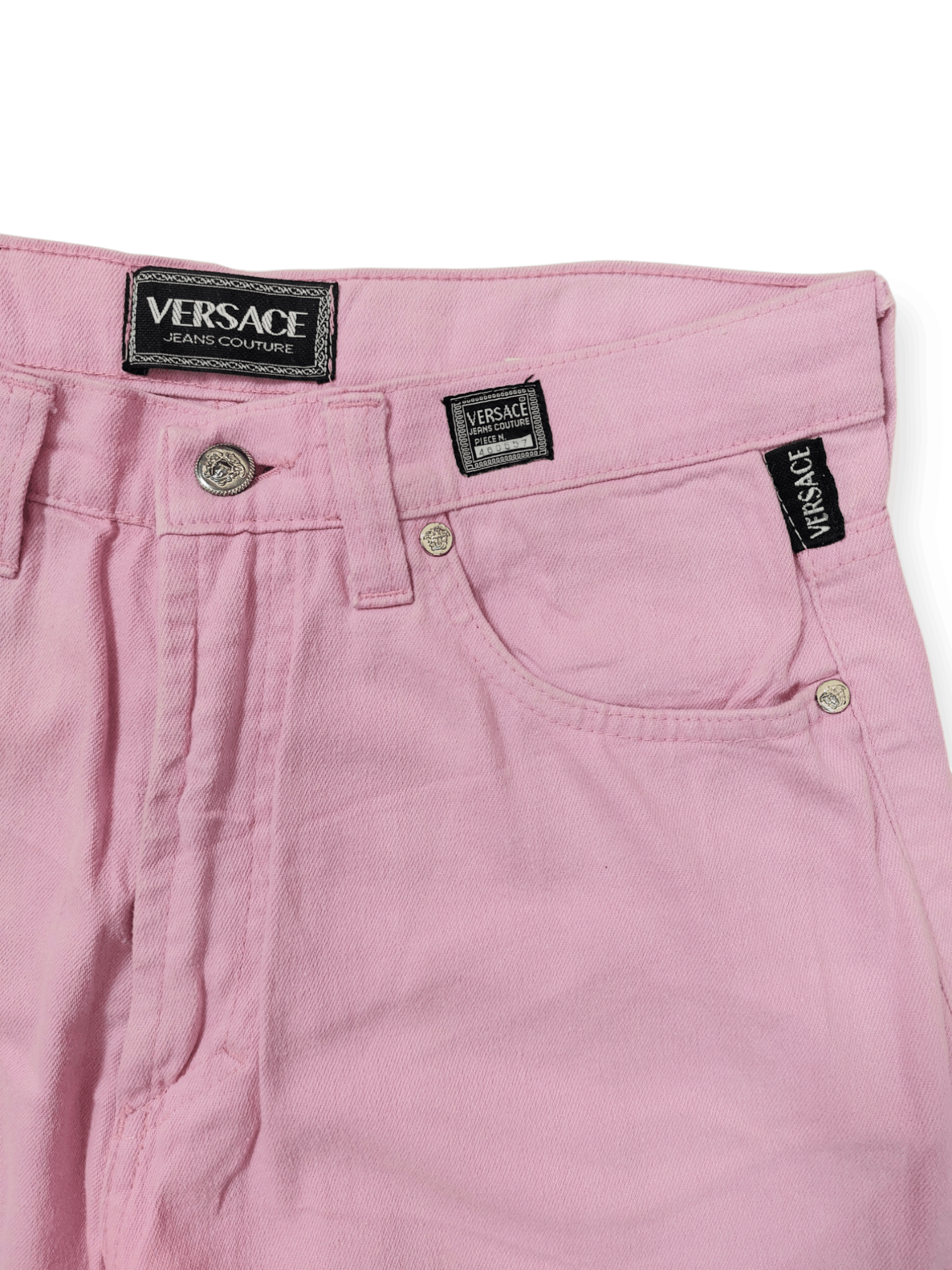 Versace 🔥 VTG 🔥 Versace Jeans Couture Pinky Denim Pants Size 29" - 4 Thumbnail