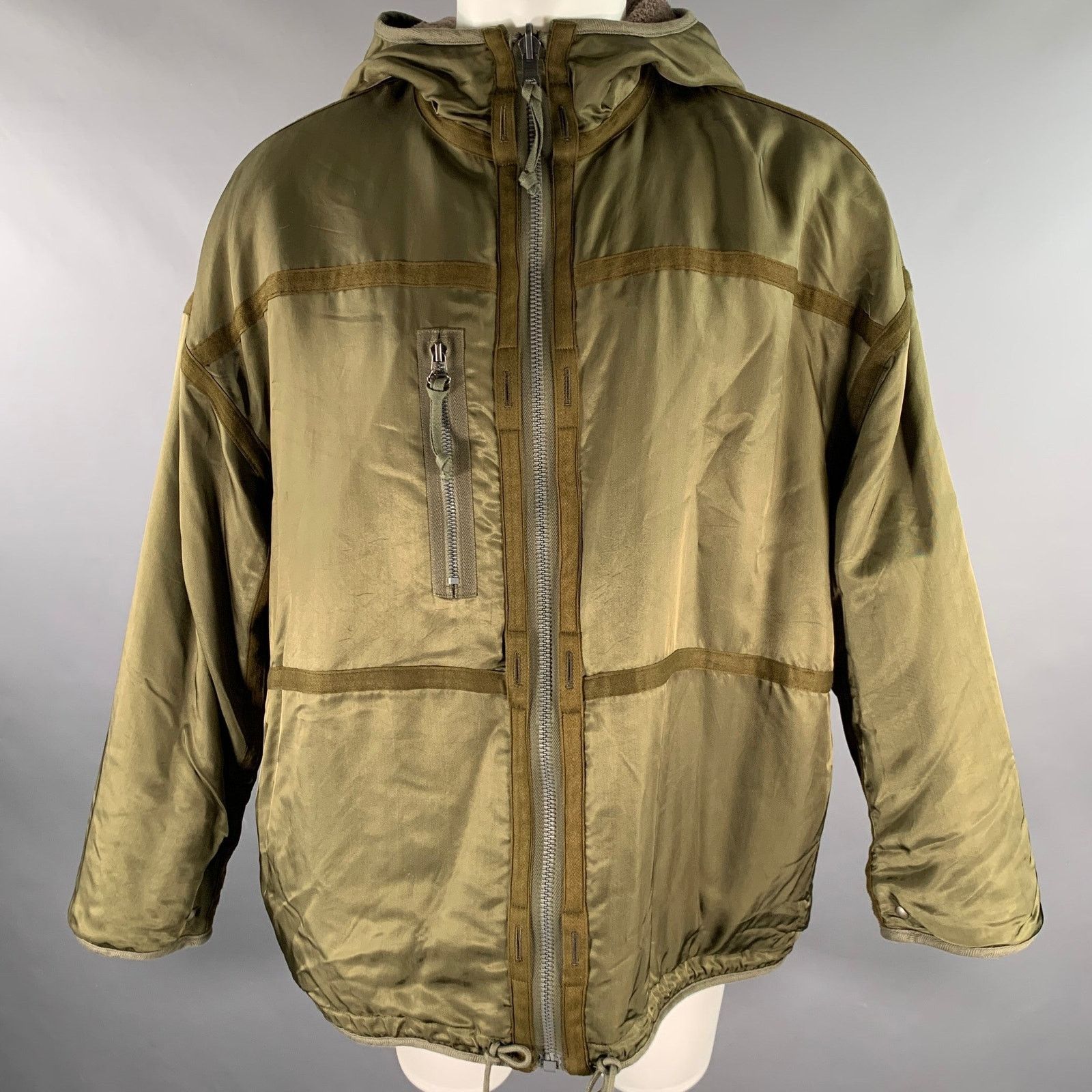 Visvim VISVIM M Olive Mixed Materials Rayon Wool Reversible Jacket Size US M / EU 48-50 / 2 - 1 Thumbnail