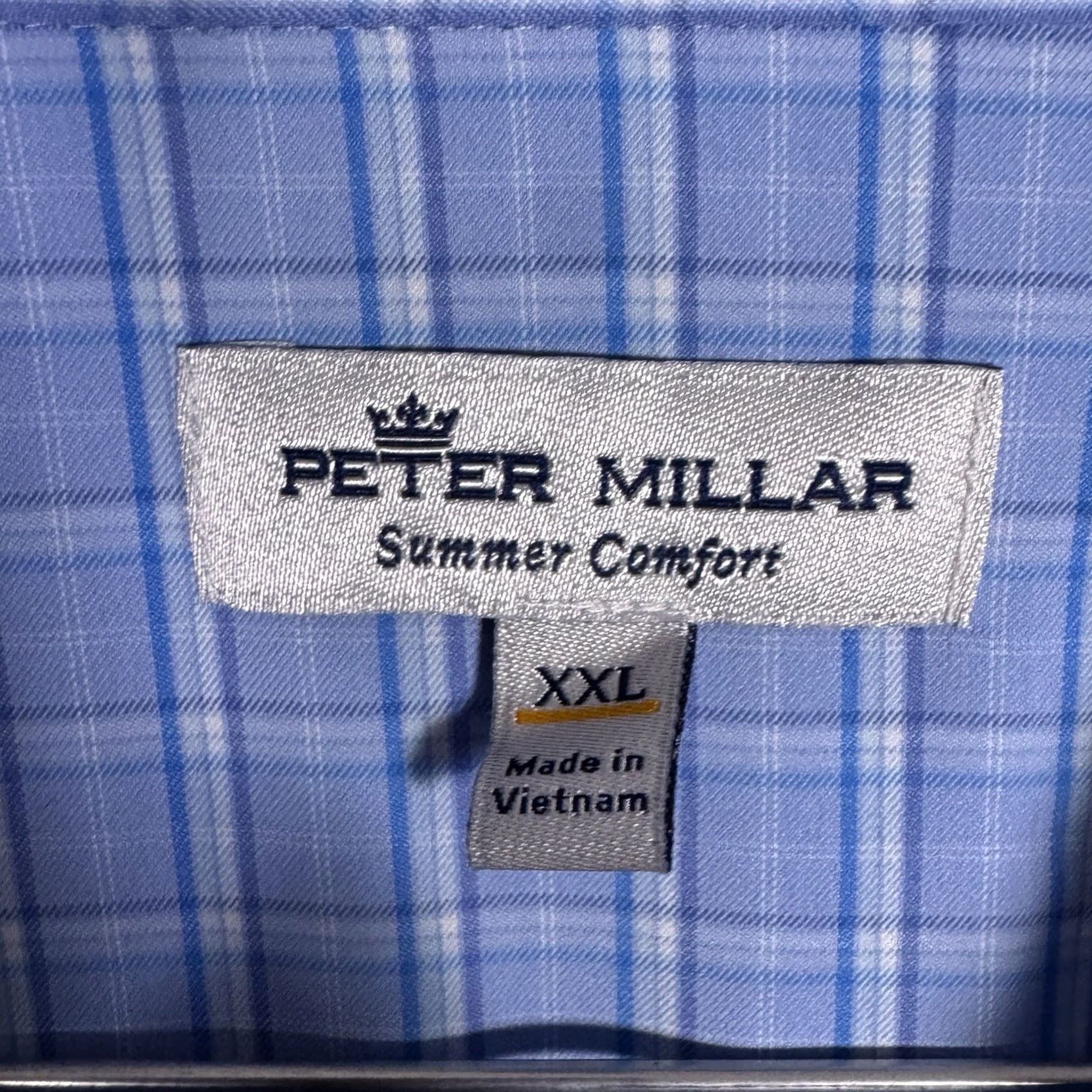 Peter Millar Peter Millar Shirt Mens 2XL Summer Comfort Performance WIndowpane Check - Luxury Size US XXL / EU 58 / 5 - 6 Thumbnail