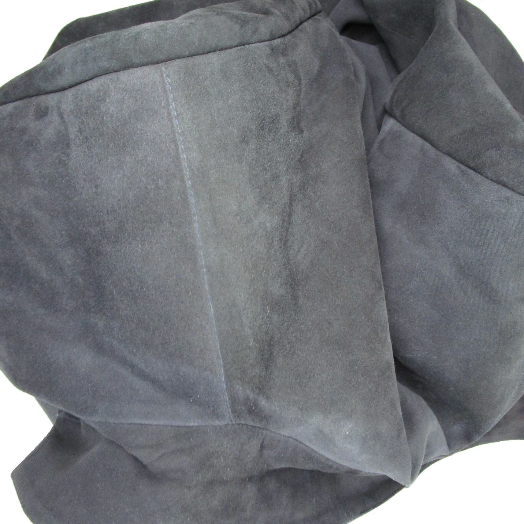 Vintage VINTAGE Maria Vittoria Blazer Mens 44 Black Suede Leather Sport Coat Made In Italy - Notch Lapel 2-Button Front Ventless Single-Breasted Size 44R - 7 Thumbnail