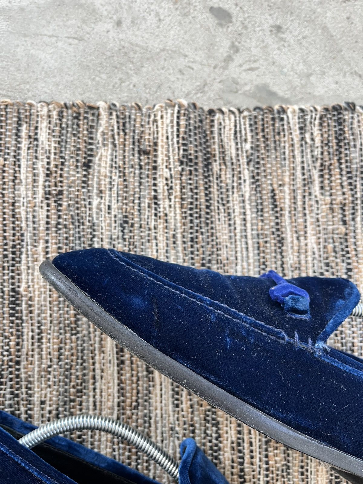 Jimmy Choo Jimmy Choo Loafers Slip-ons Velvet Blue Luxury Y2K Designer Size US 9 / EU 42 - 6 Thumbnail