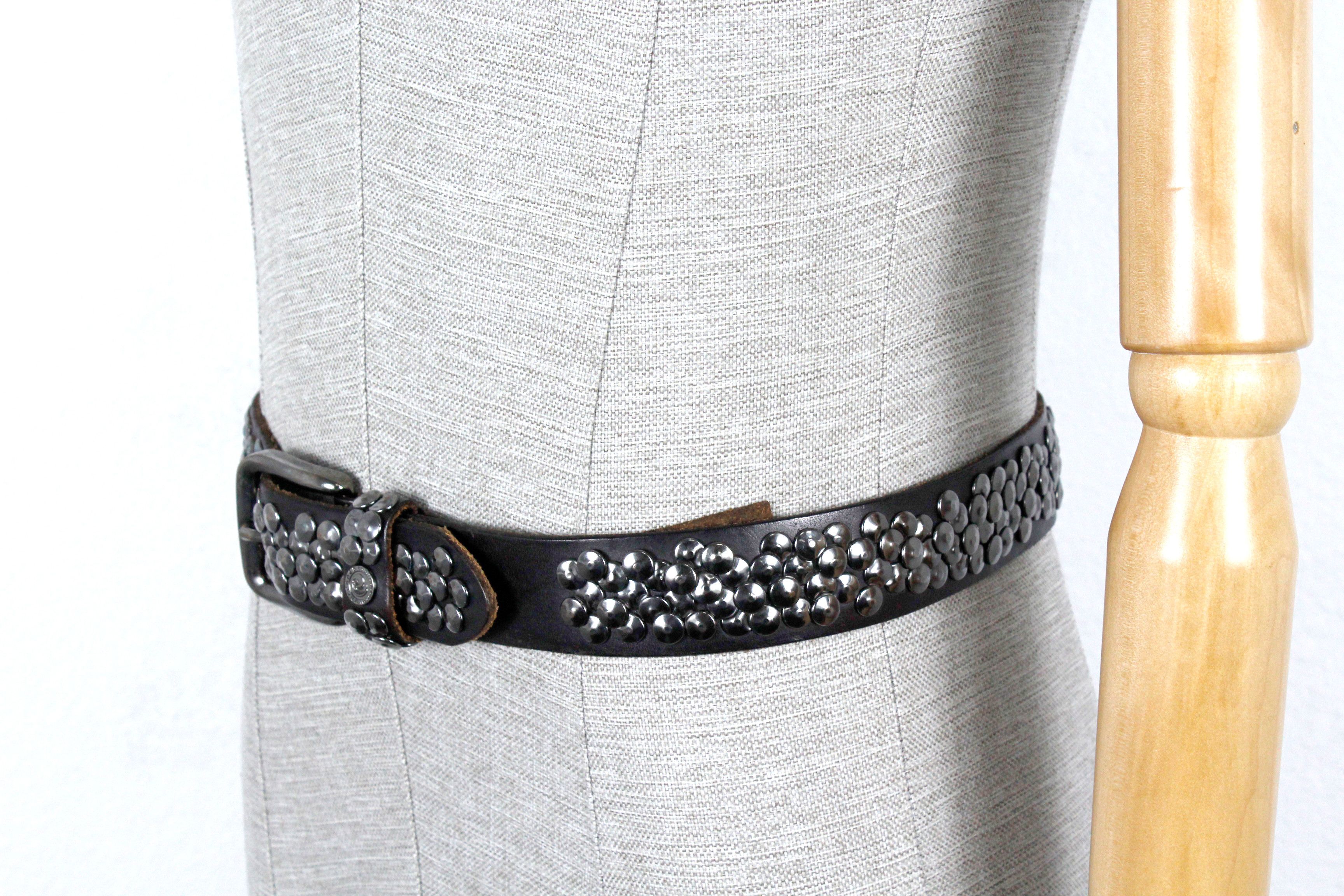 Japanese Brand × Vintage VINTAGE RHINESTONES BELT BB SIMON STYLE Leather Y2K Size ONE SIZE - 3 Thumbnail