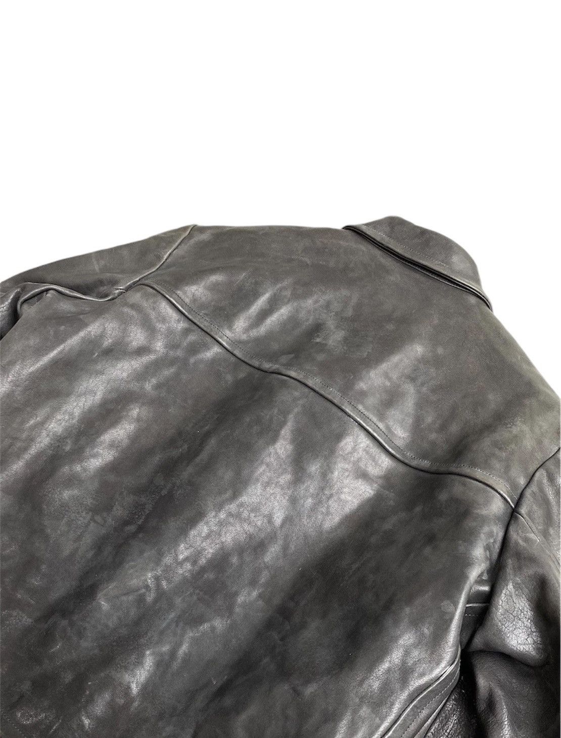 Balenciaga 🔥RUNWAY🔥2021 Unifit Dirty Leather Jacket Size US L / EU 52-54 / 3 - 3 Thumbnail
