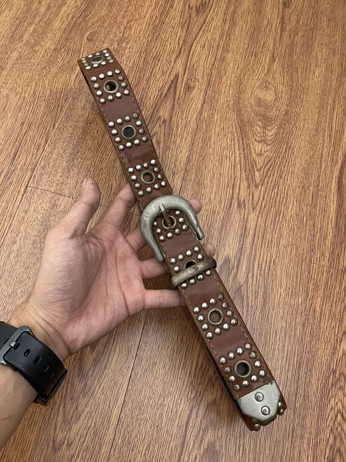 If Six Was Nine × Japanese Brand × KMRii Studded brown belt Size ONE SIZE - 4 Thumbnail