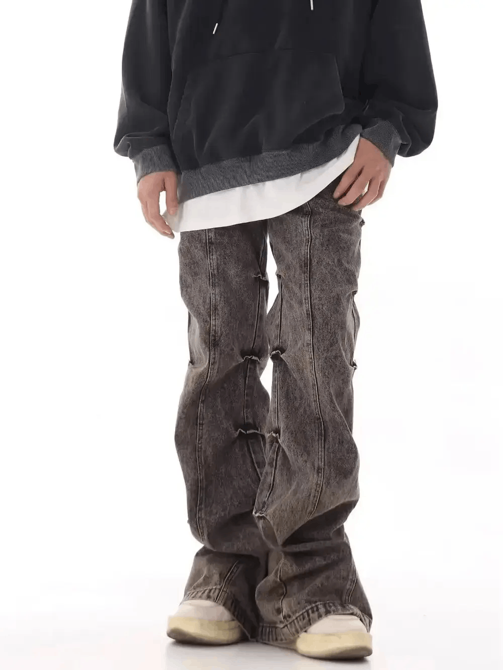 Japanese Brand × Vintage Hip Hop Vintage Street Washed Faded Distressed Jeans Size US 32 / EU 48 - 3 Thumbnail