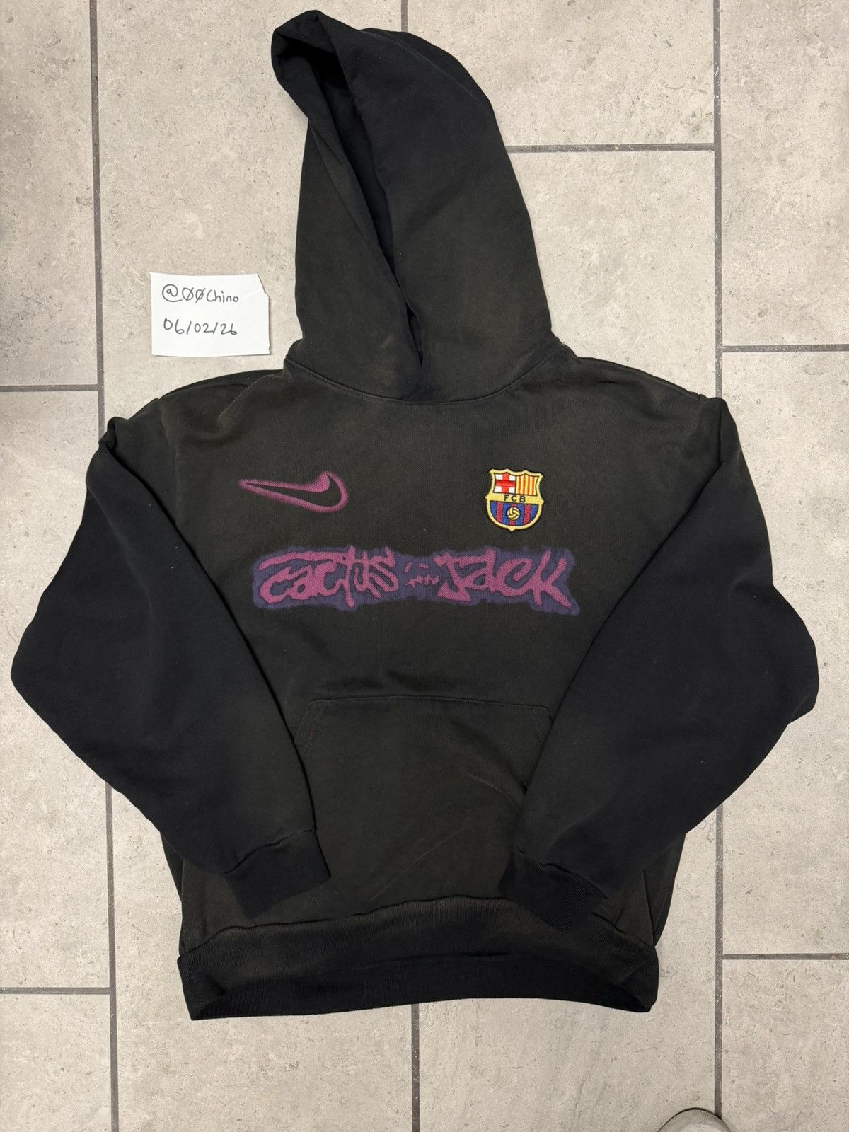 Travis Scott X FC Barcelona Spray Logo Hoodie